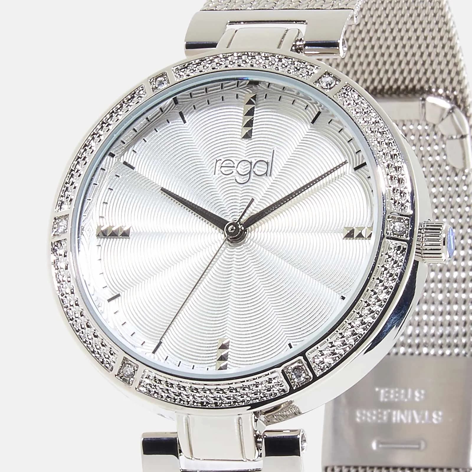 Regal damklocka - metallband silver, 32 mm 2