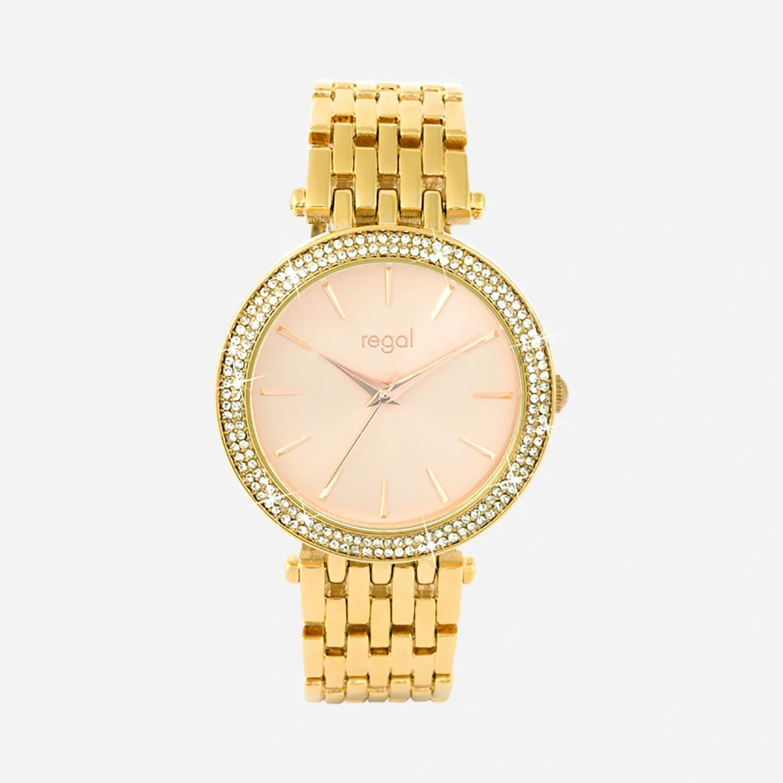 Regal damklocka - metallänk, guldton/champagne, 39mm 1