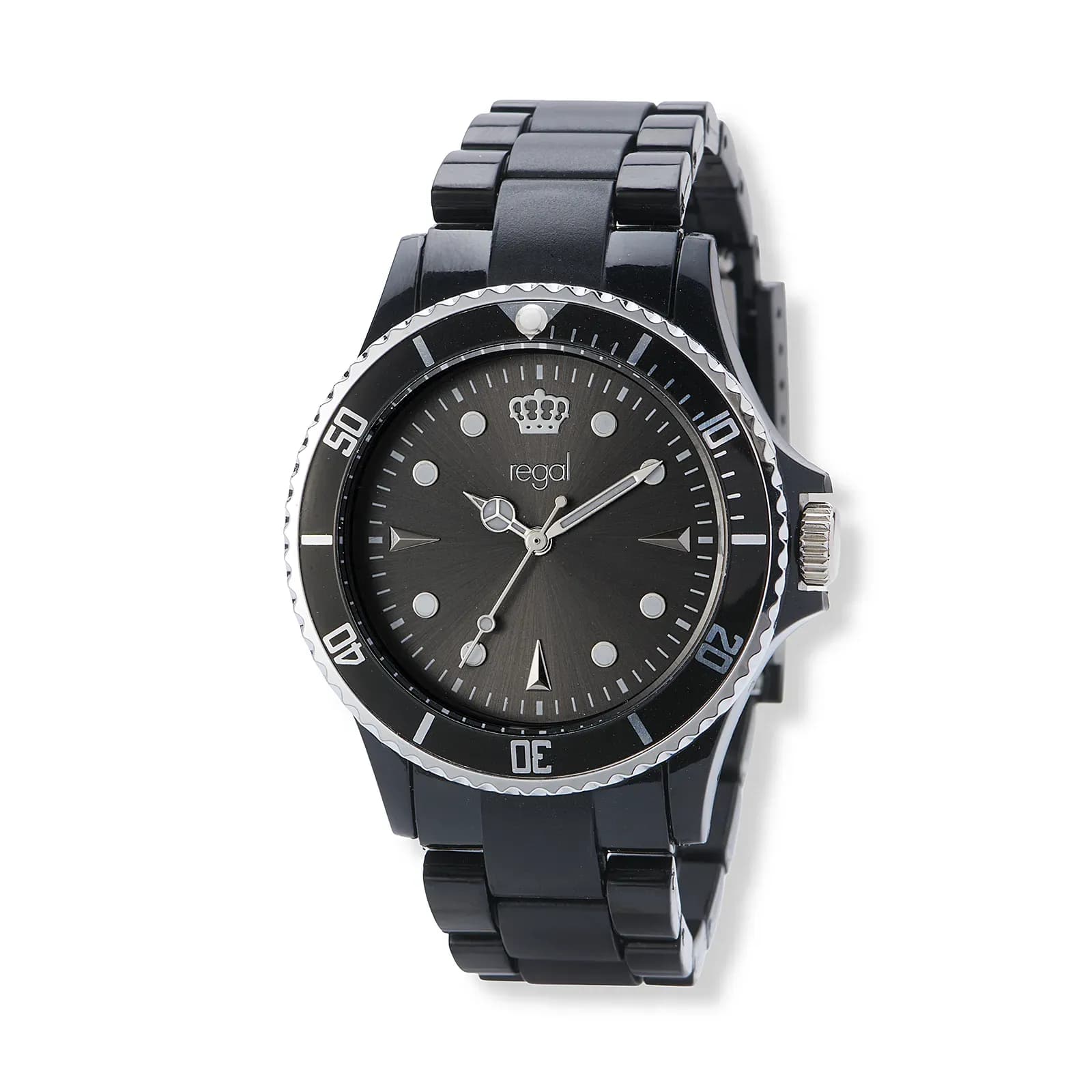 Regal unisexklocka, svart plastband - R77334-247