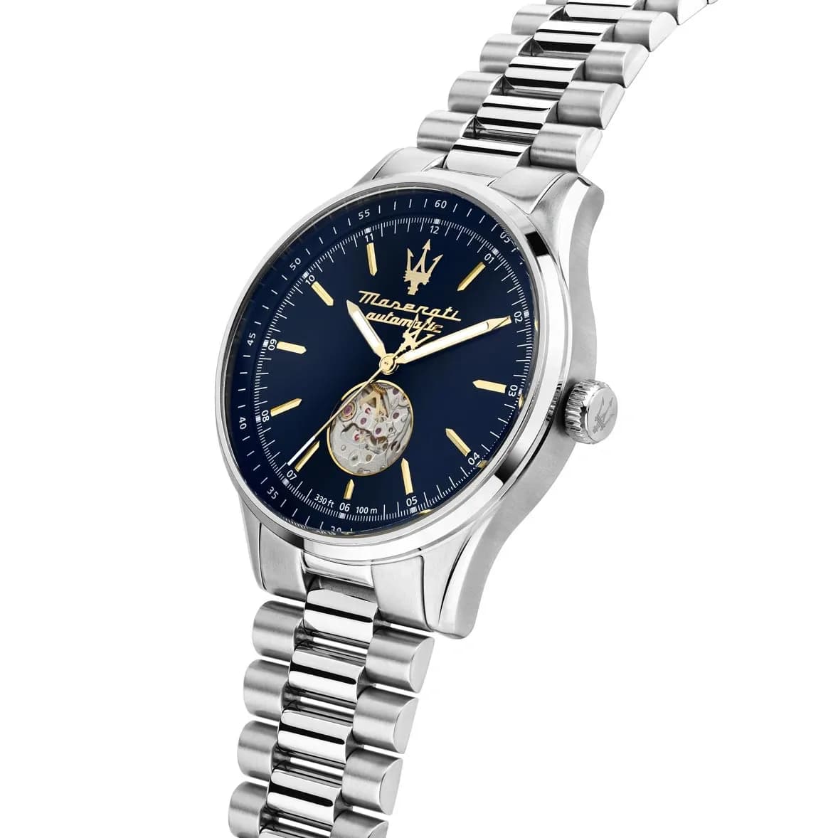 Maserati Sorpasso automatisk metallband blå/stål  - R8823124002 4