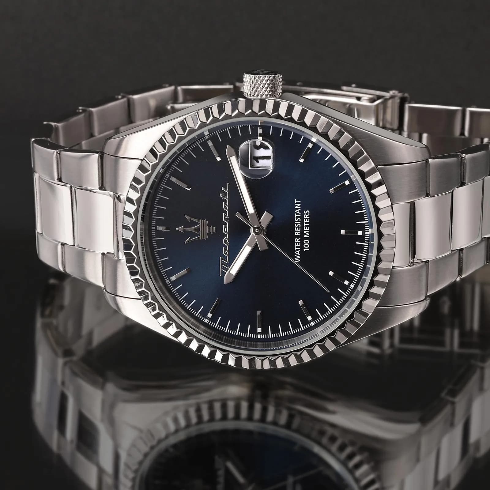 Maserati Competizione metallband blå/stål  - R8853100029 6