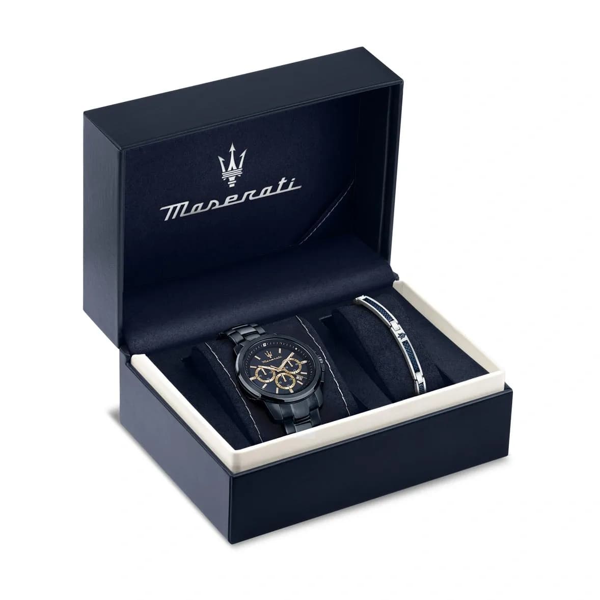 Maserati Successo metallband blå/stål  - R8873621042 7