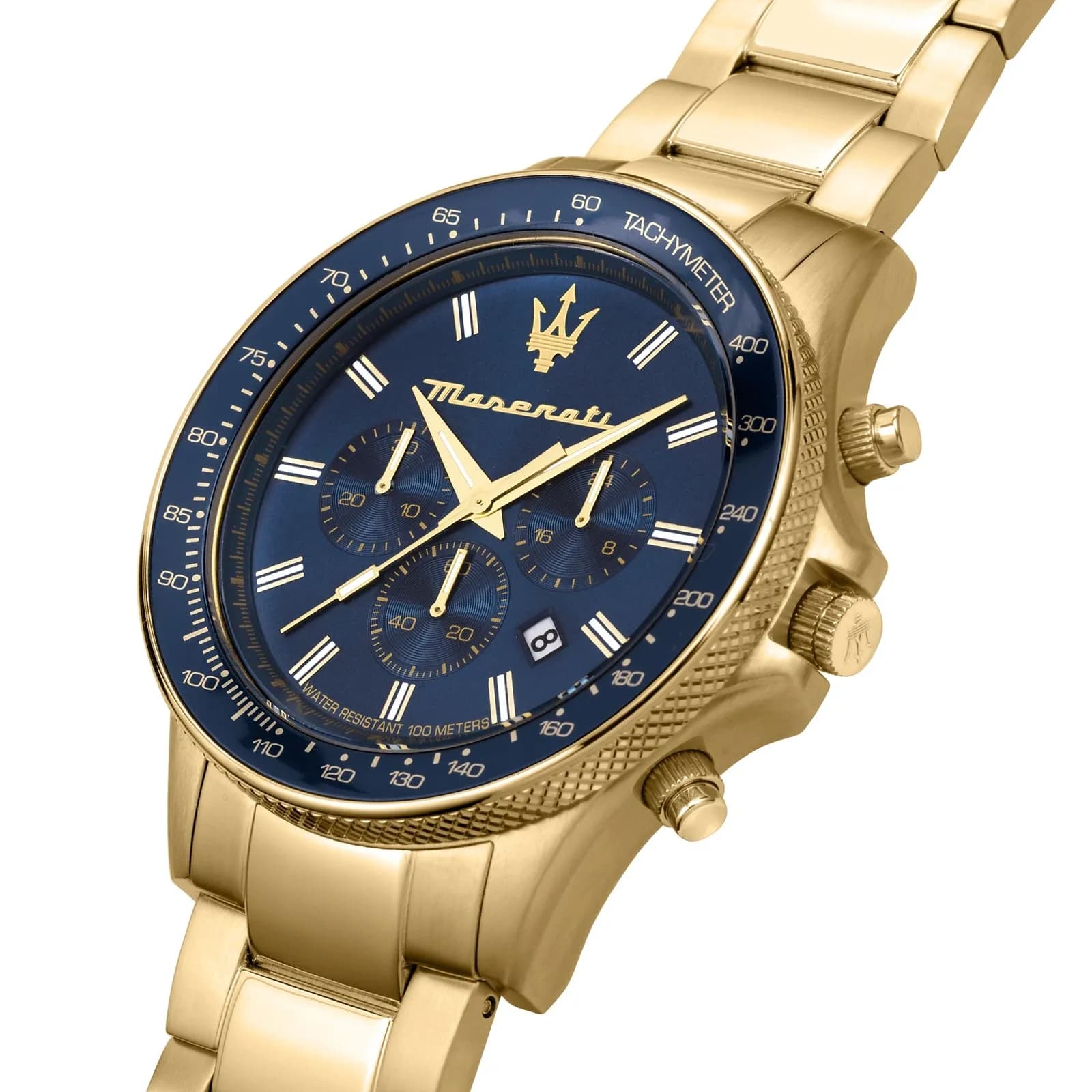 Maserati Sfida metallband blå/guld  - R8873640008 4