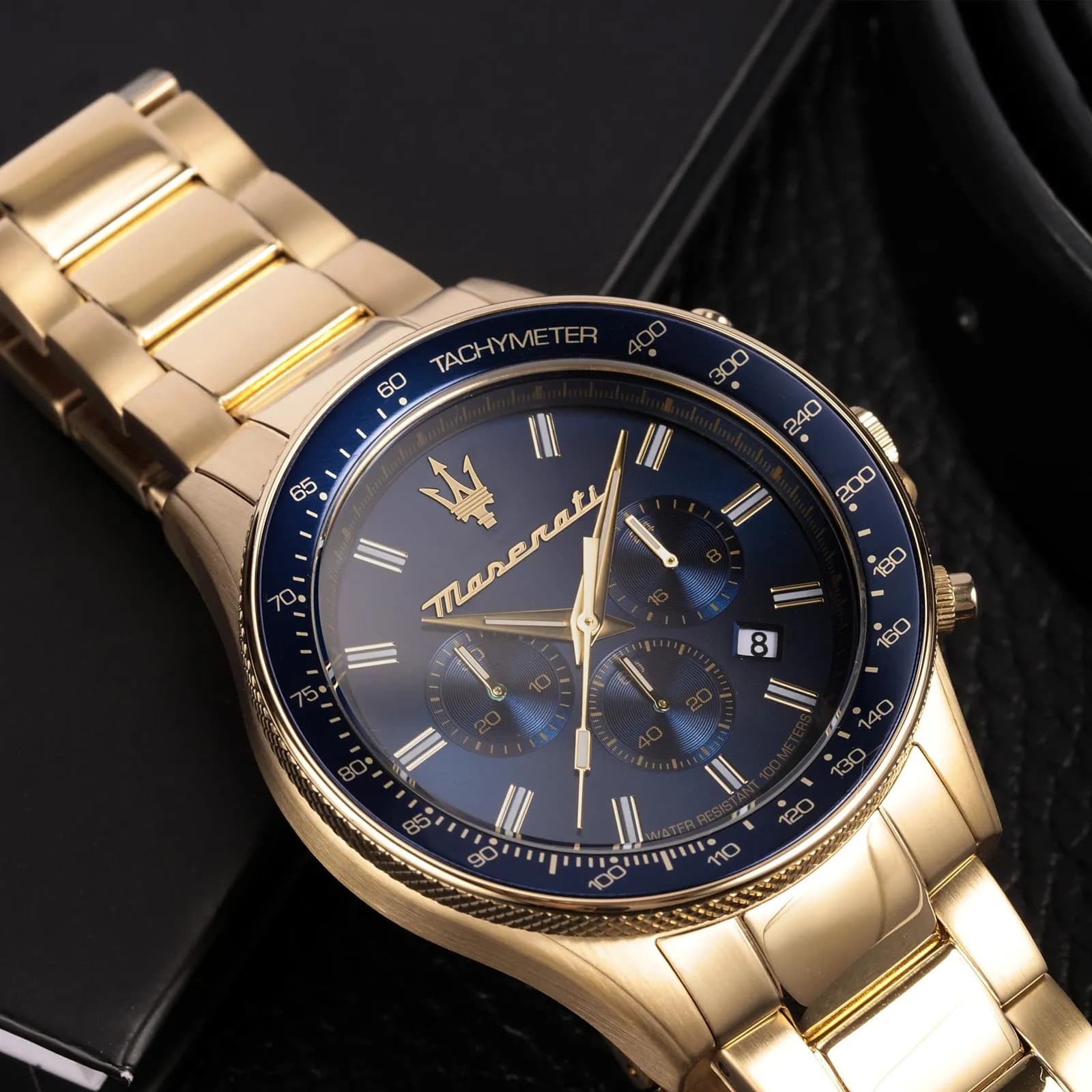 Maserati Sfida metallband blå/guld  - R8873640008 6