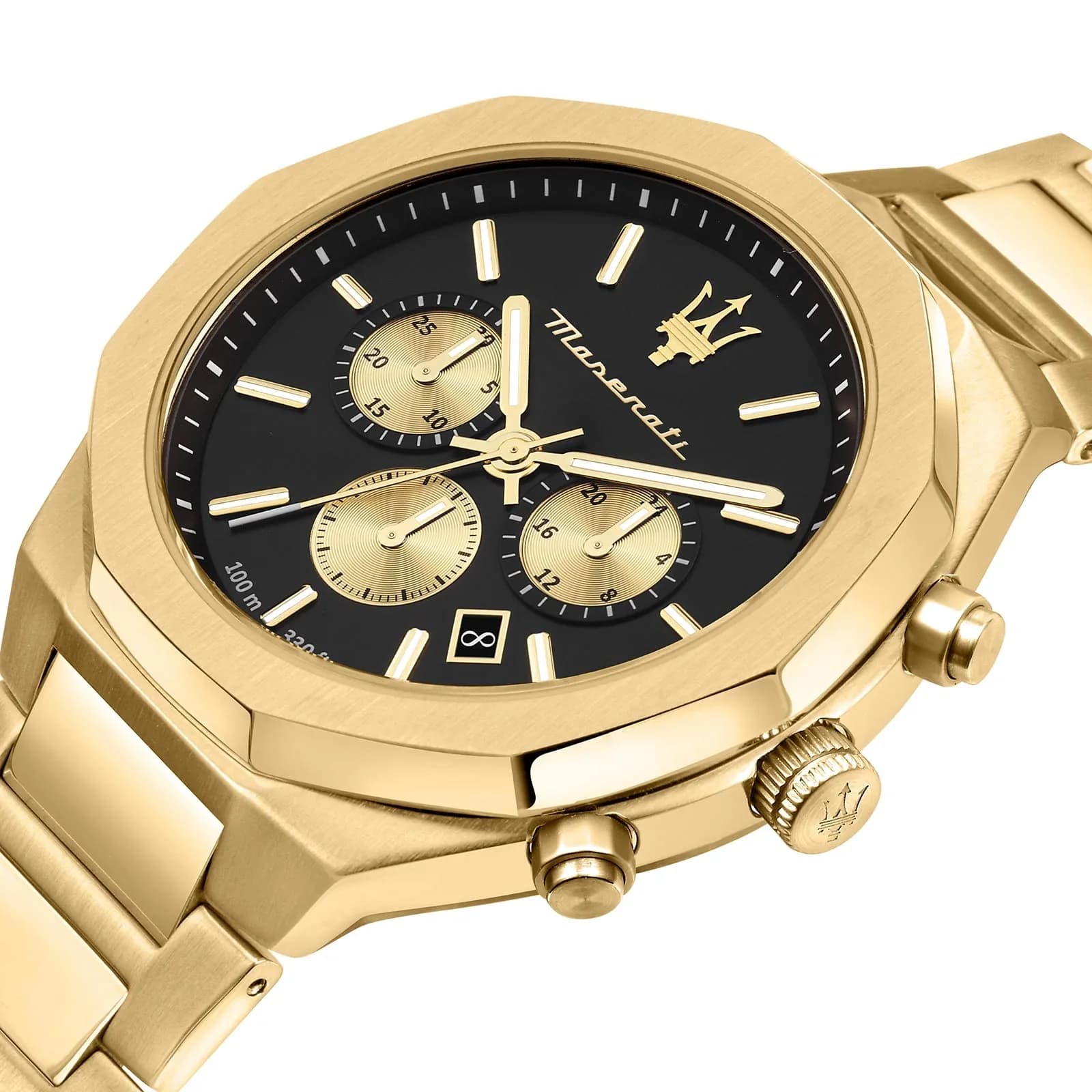 Maserati Stile metallband svart/guld  - R8873642001 6