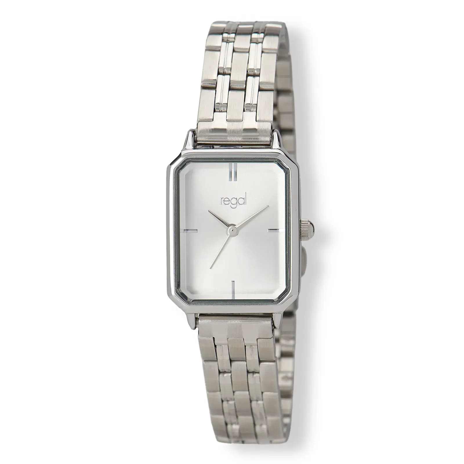 Regal rektangulär dam silver, metallband - R89914-632