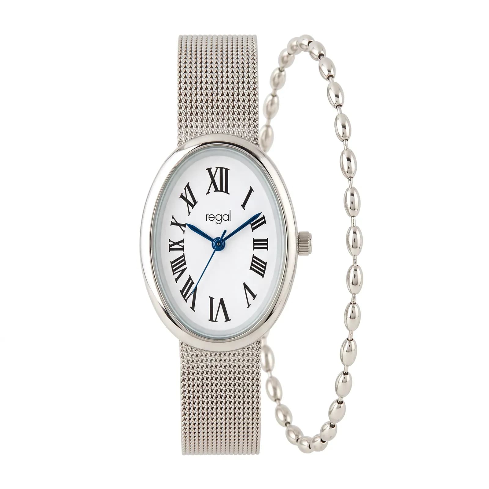 Regal damklocka vit/silver, silverfärgat band - RG0504-122 2