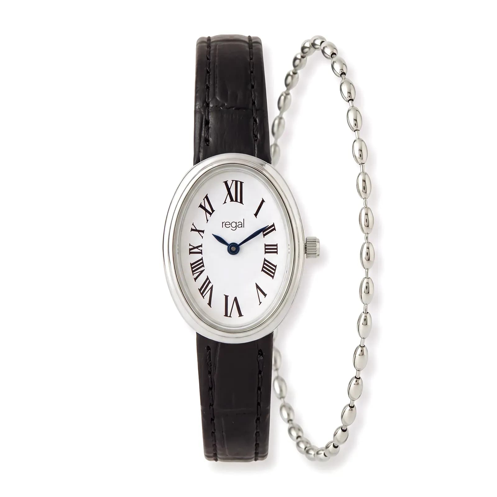 Regal damklocka vit tavla svart band - RG0505-127