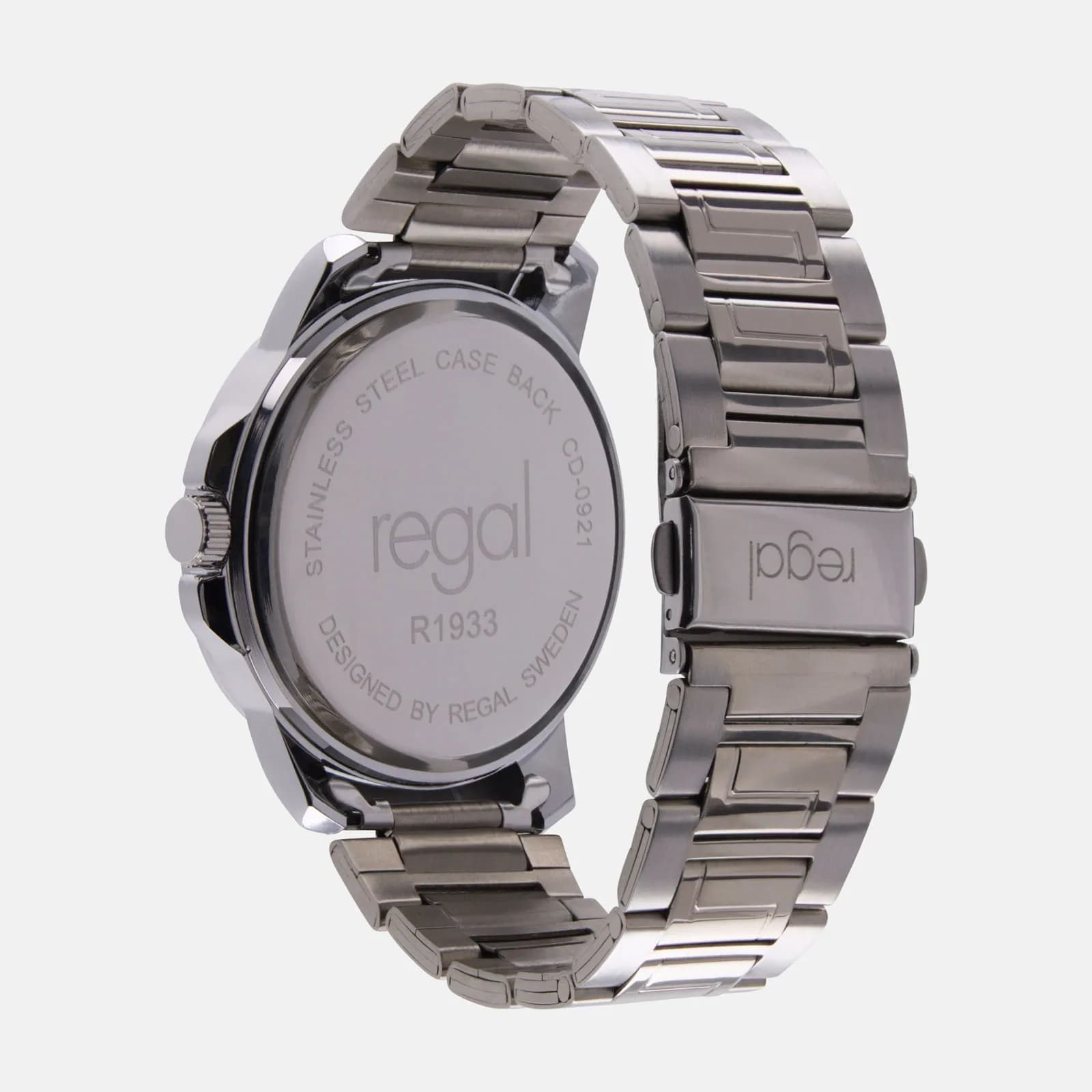 Regal klockset herr -  metallband, silverton/grå, 45mm 6