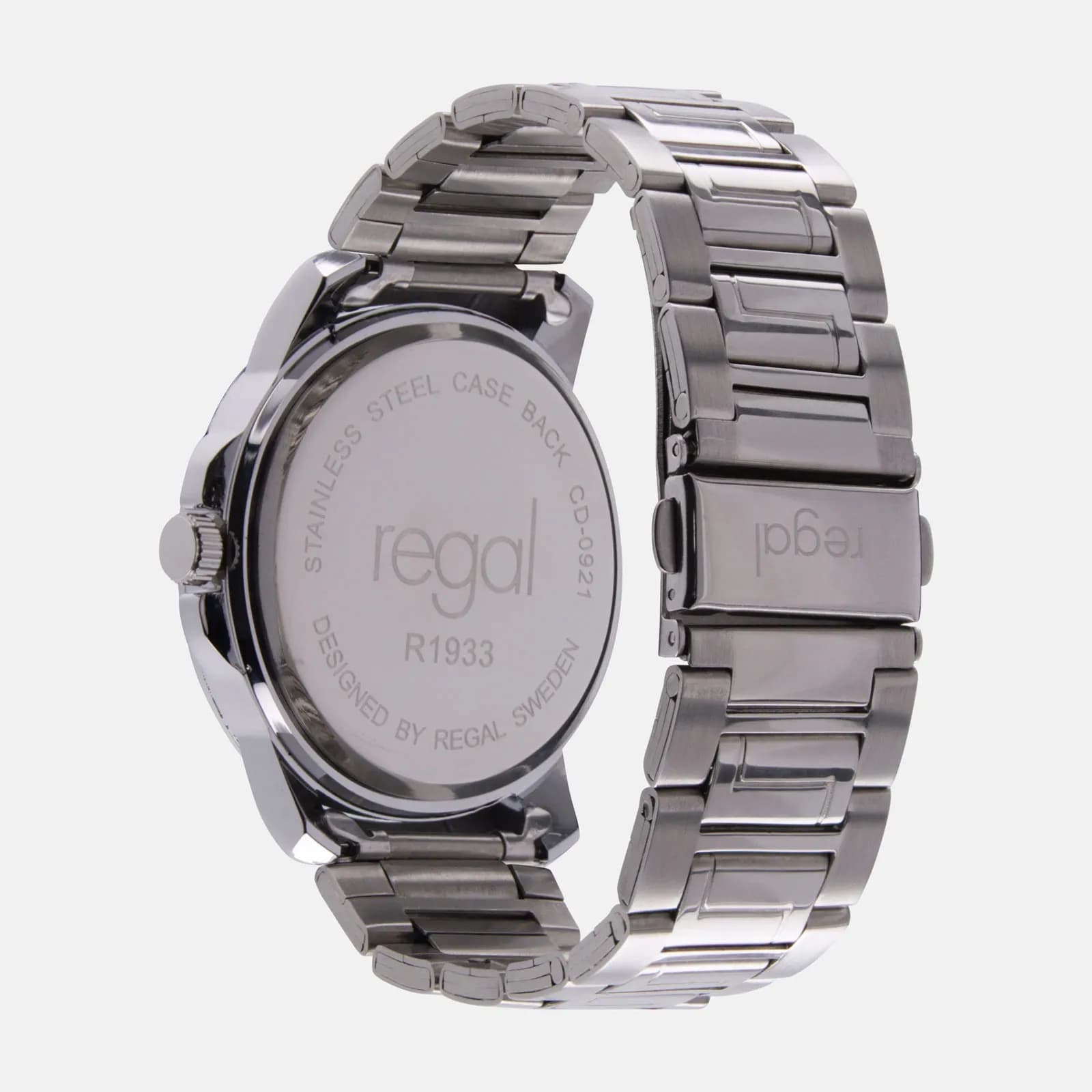 Regal klockset herr -  metallband, silverton/blå, 45mm 6