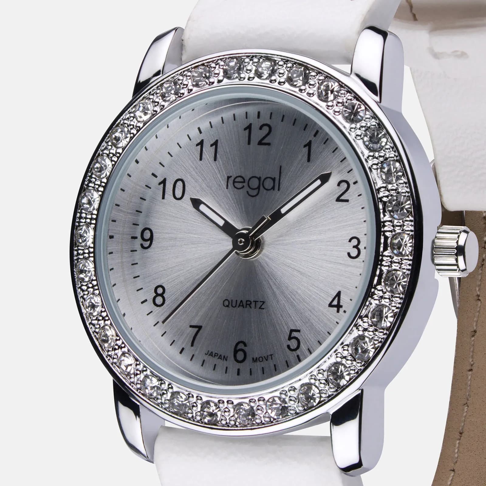 Regal barnklocka - set med armband, silver/vit, 28 mm 5