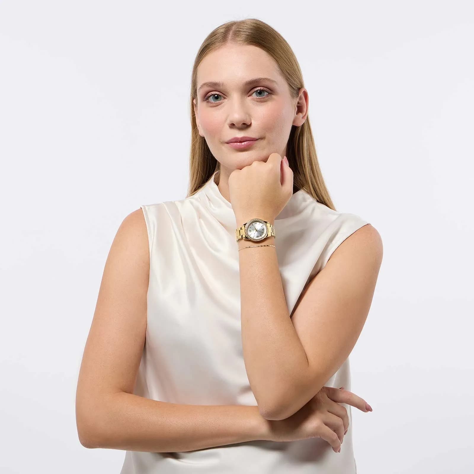 Regal klockset dam - metallband guld, 32mm 3