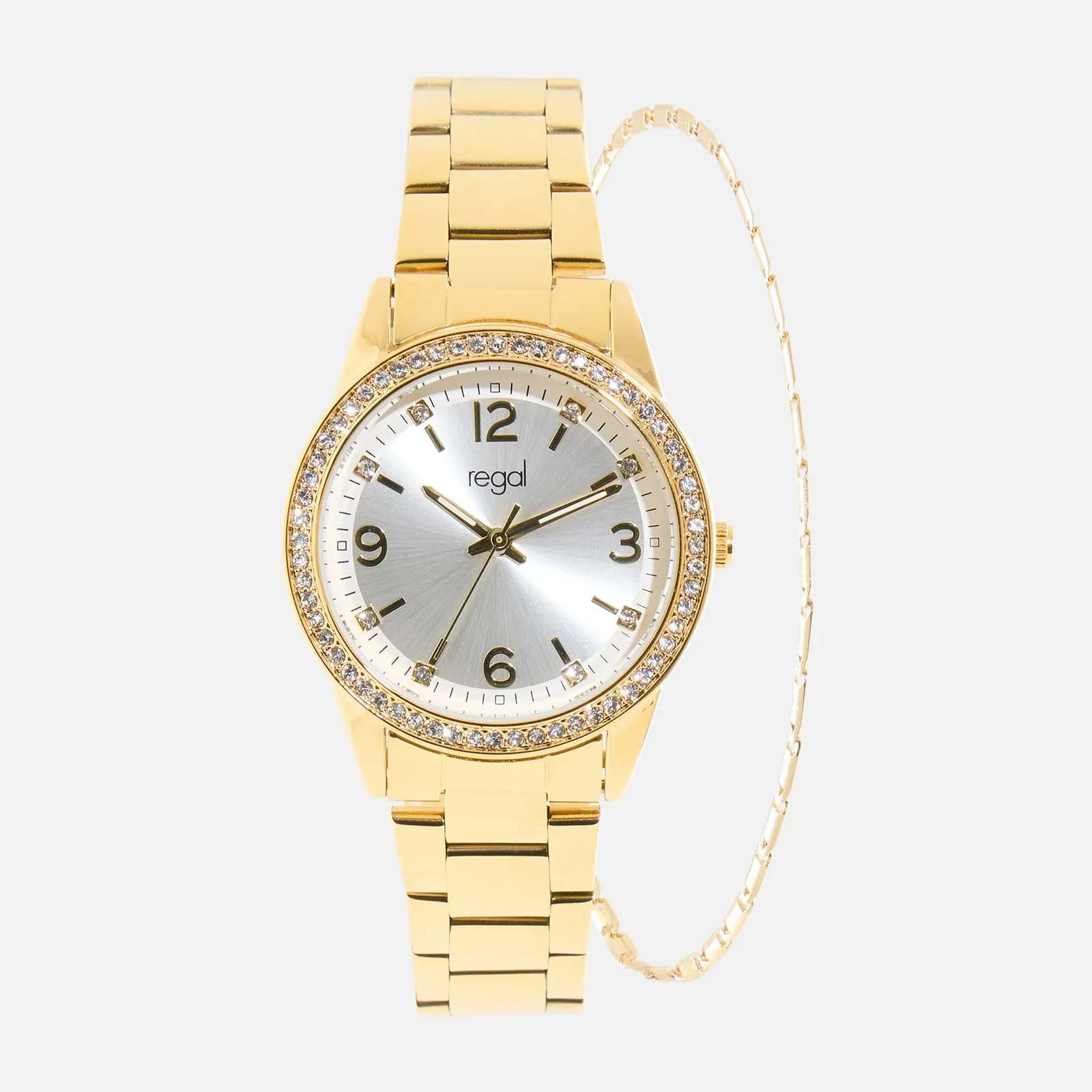 Regal klockset dam - metallband guld, 32mm 5