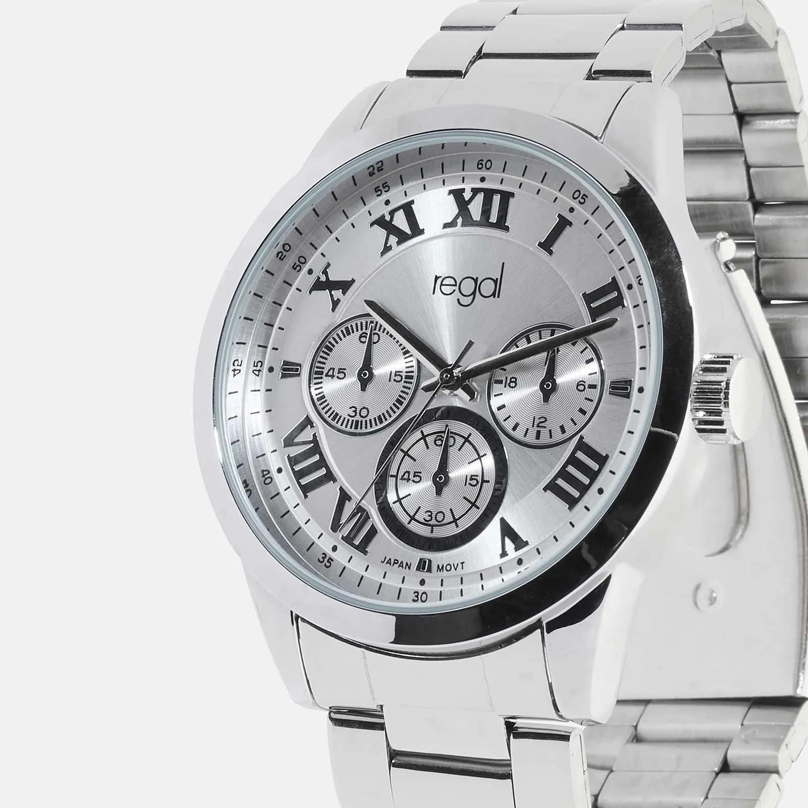 Regal klockset herr - metallband, silverton 41mm 4
