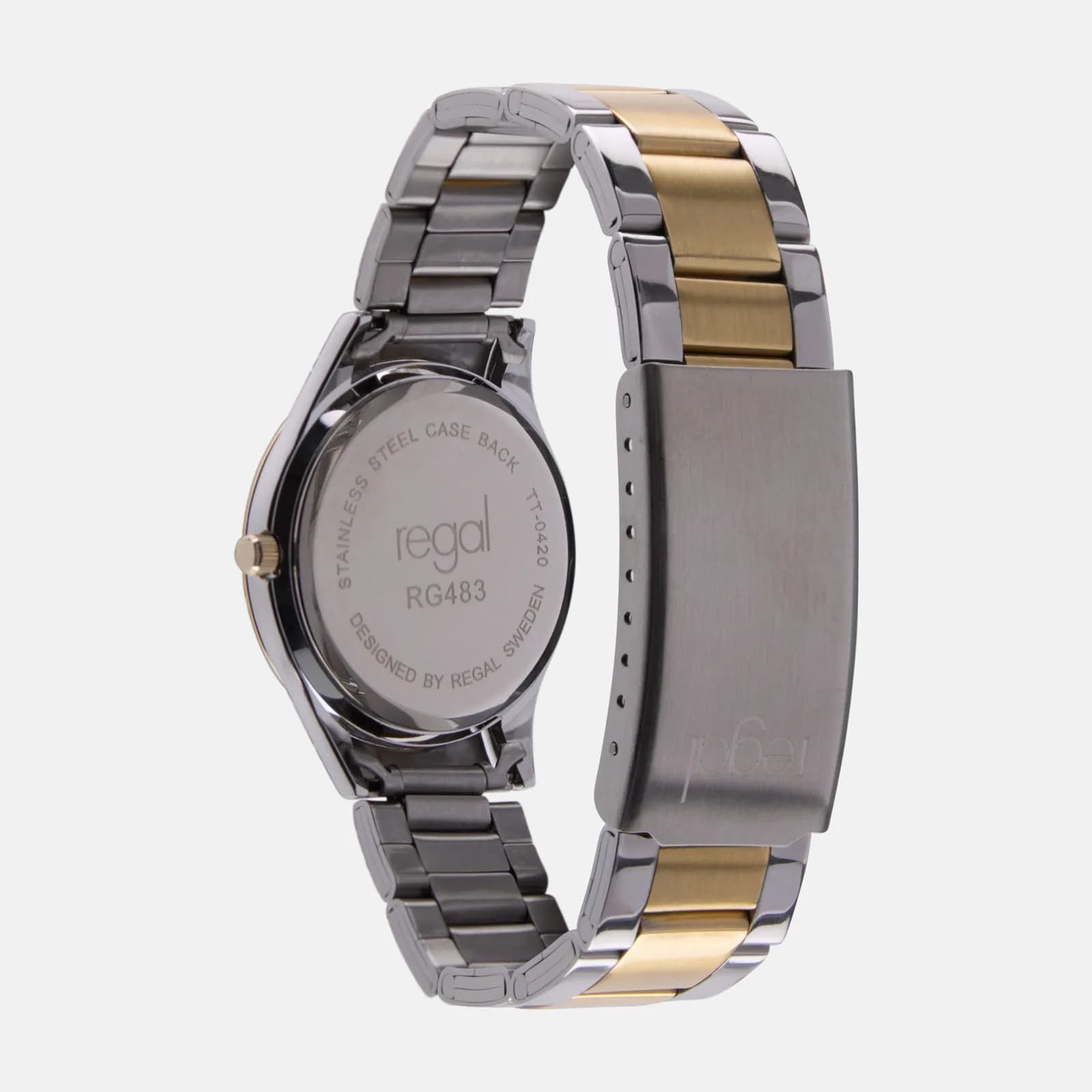 Regal klockset dam - metallband, bicolor, 34mm 4