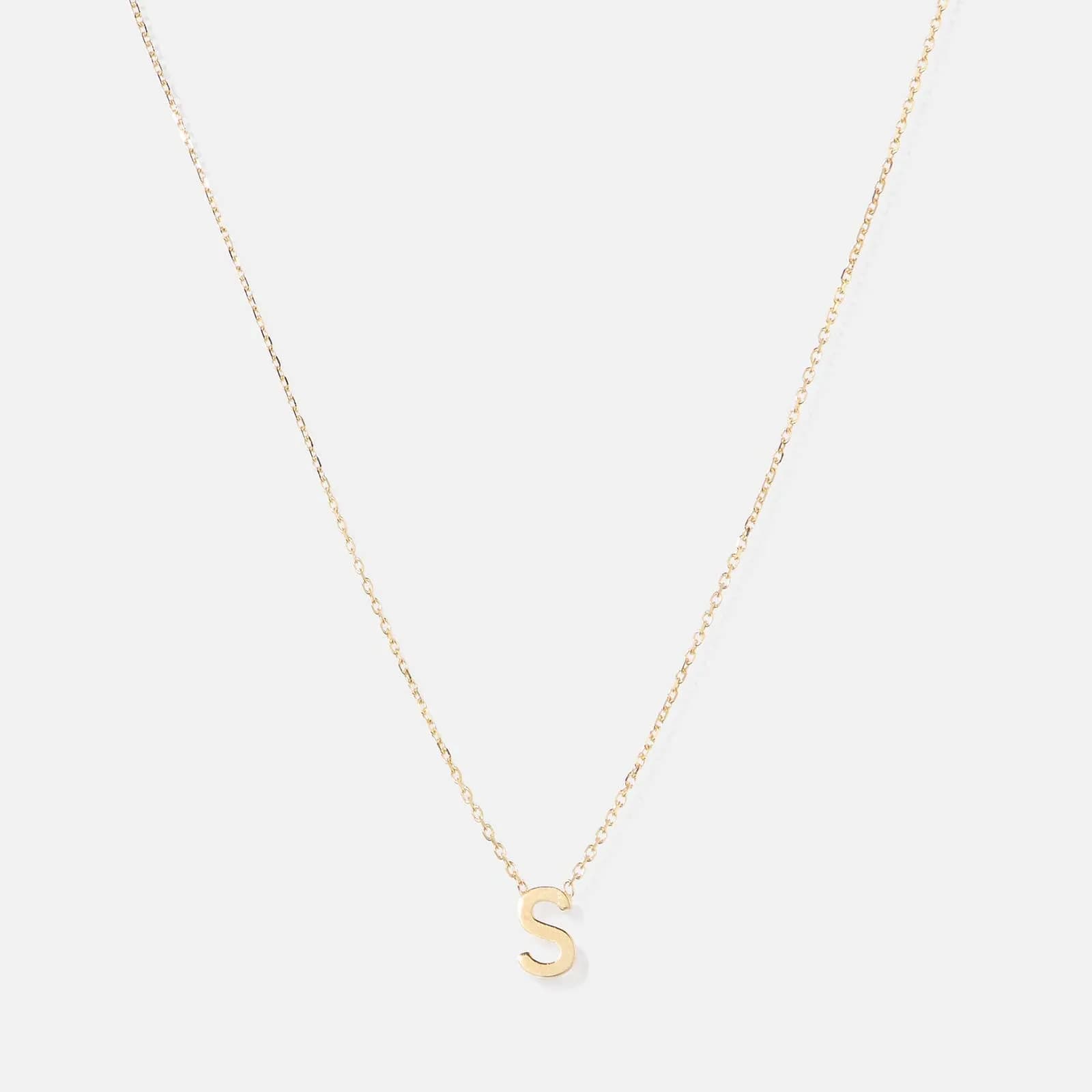 Halsband 9k guld - bokstav S, 43cm