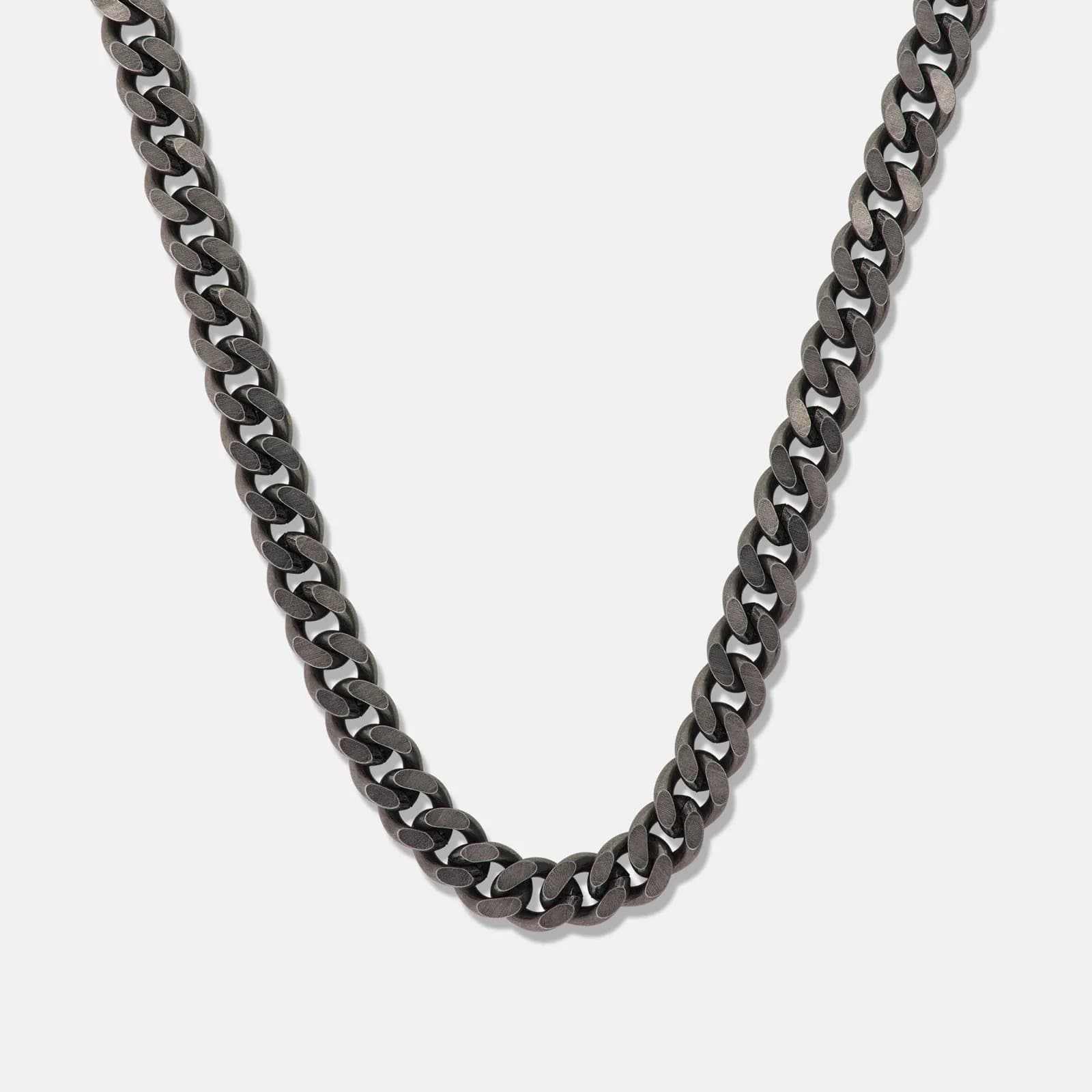 Stålhalsband herr - grå pansarlänk
