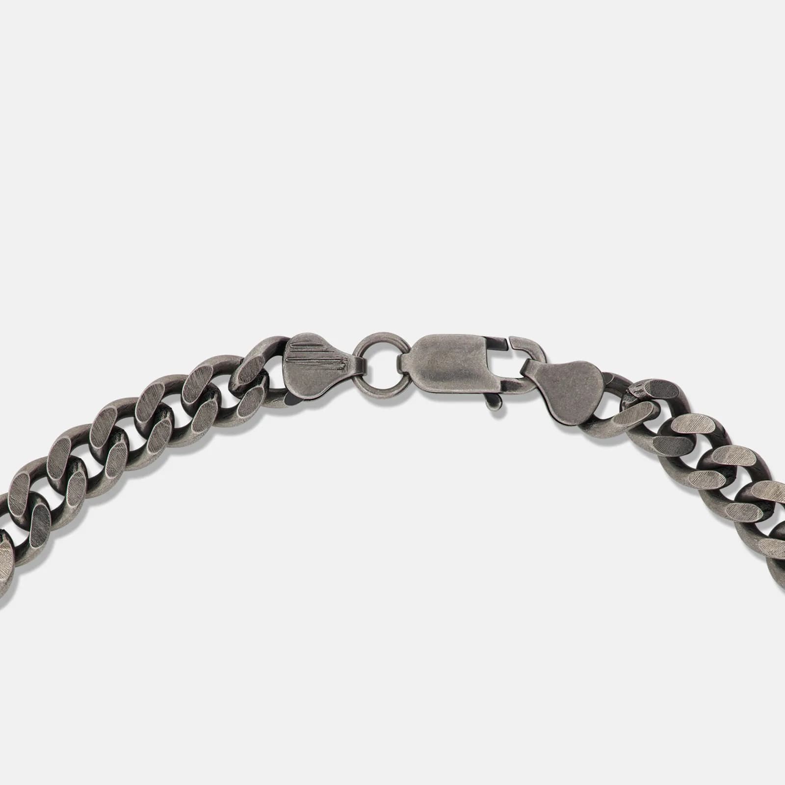 Stålhalsband herr - grå pansarlänk 3