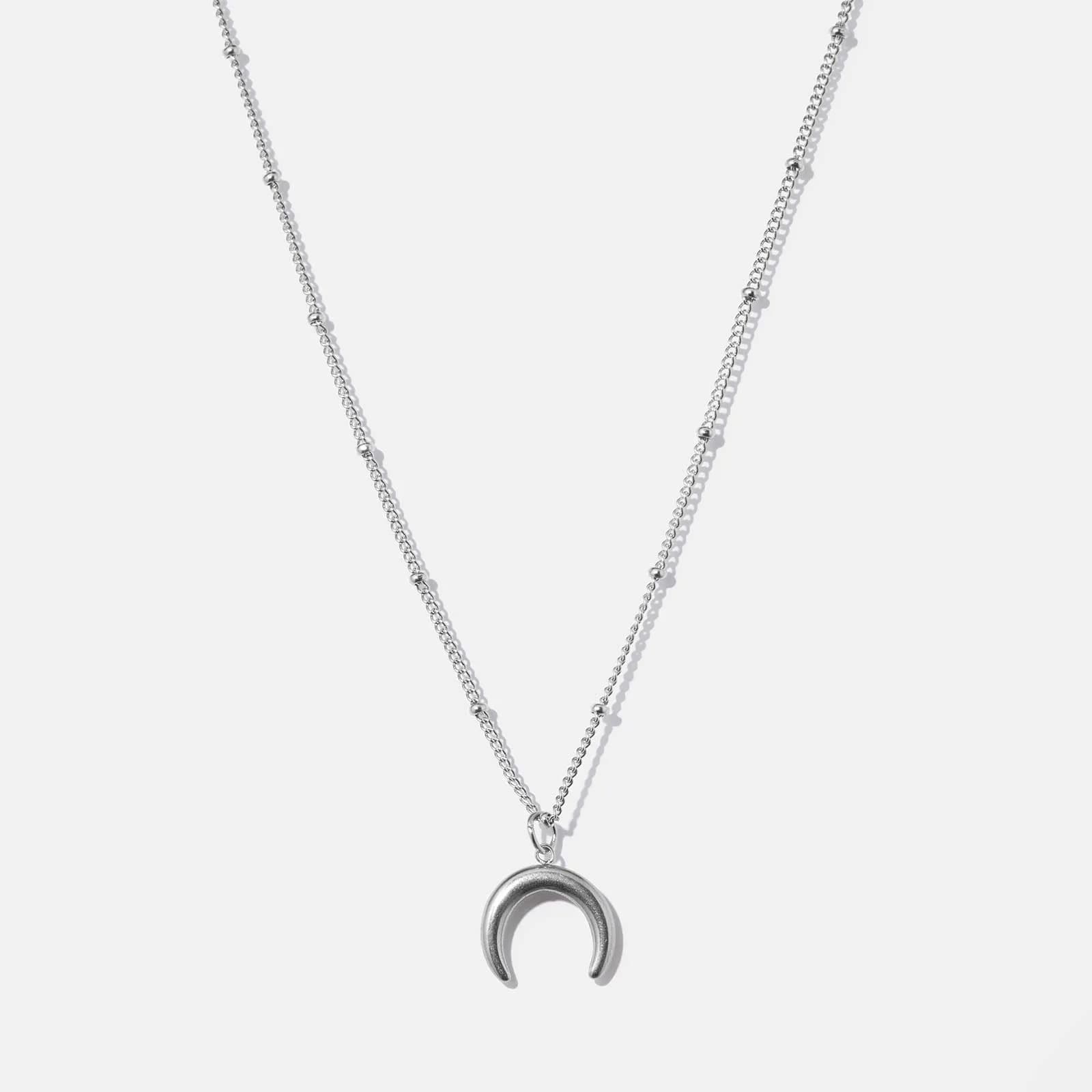 Stålhalsband med måne 45cm