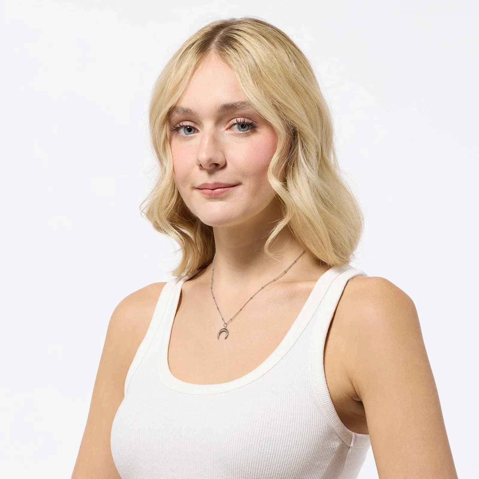 Stålhalsband med måne 45cm 3