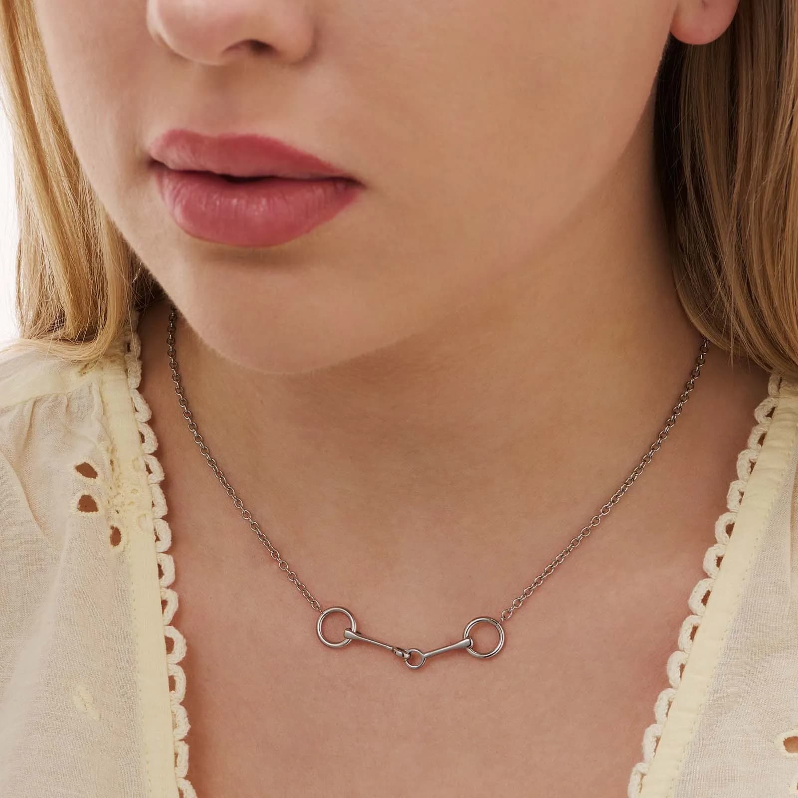 Stålhalsband med tränsbett - 40+5 cm 2
