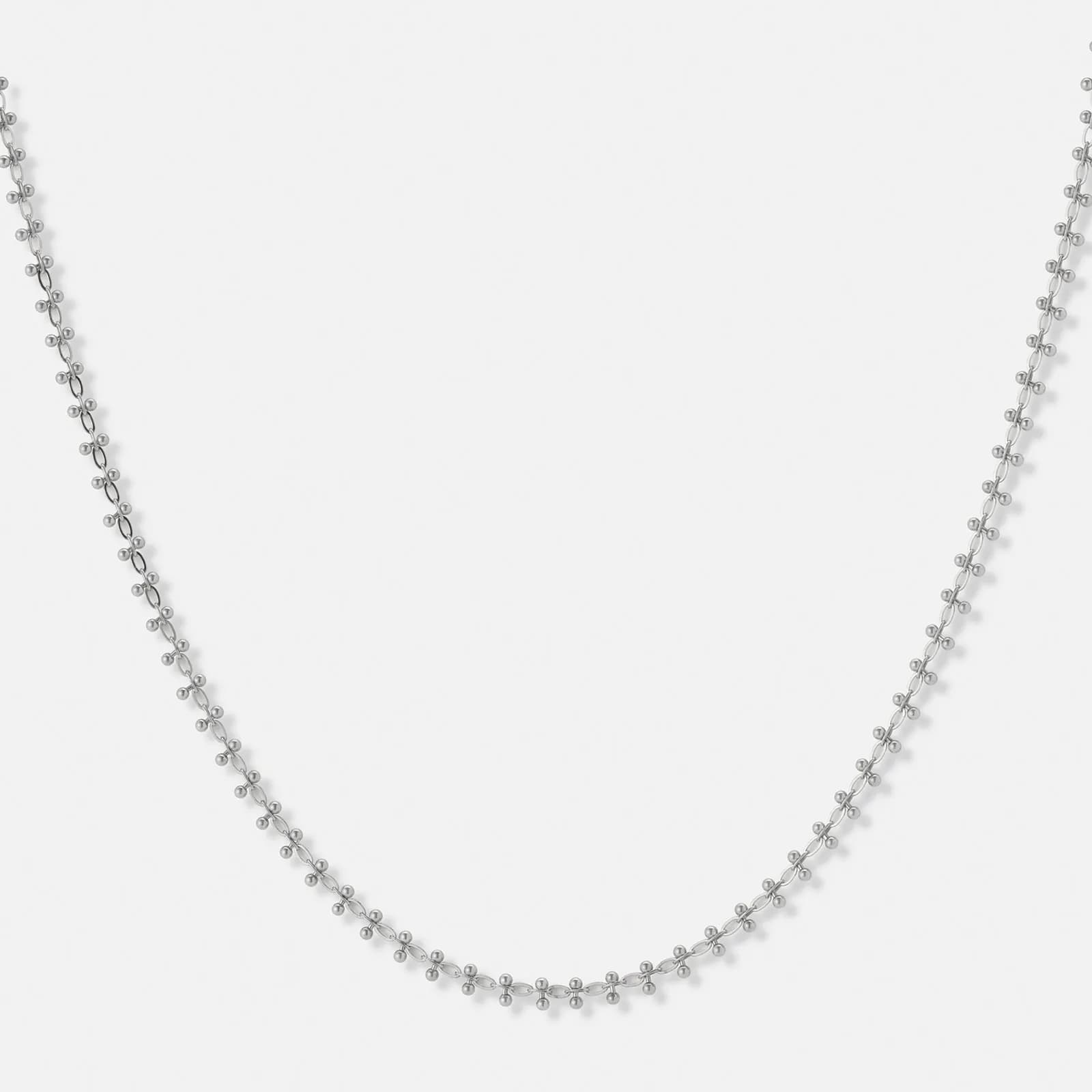 Stålhalsband, länk med kulor - 40+5cm 1