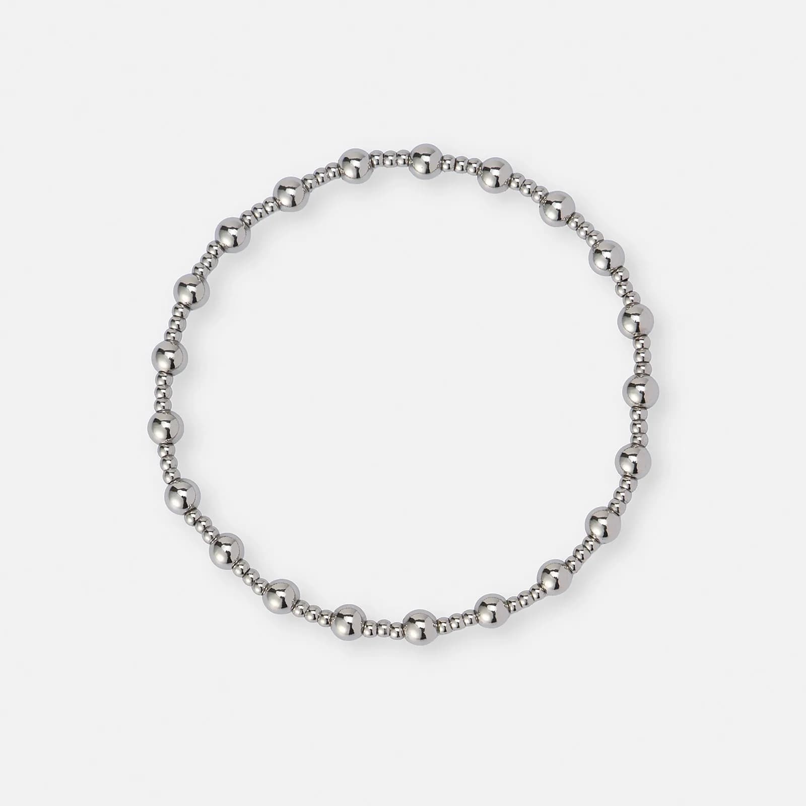 Armband i stål - elastiskt med kulor 2&4mm 1