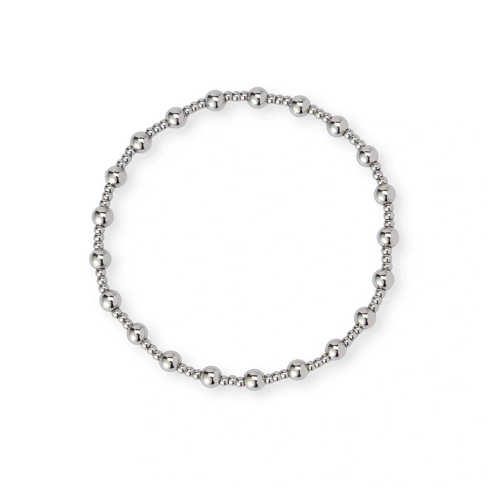 Armband i stål - elastiskt med kulor 2&4mm