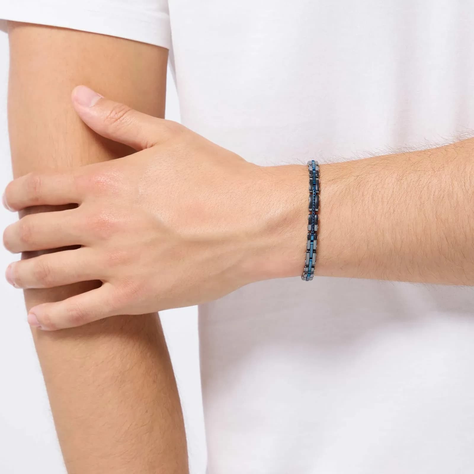 Armband herr - stållänkar 21,5cm 2