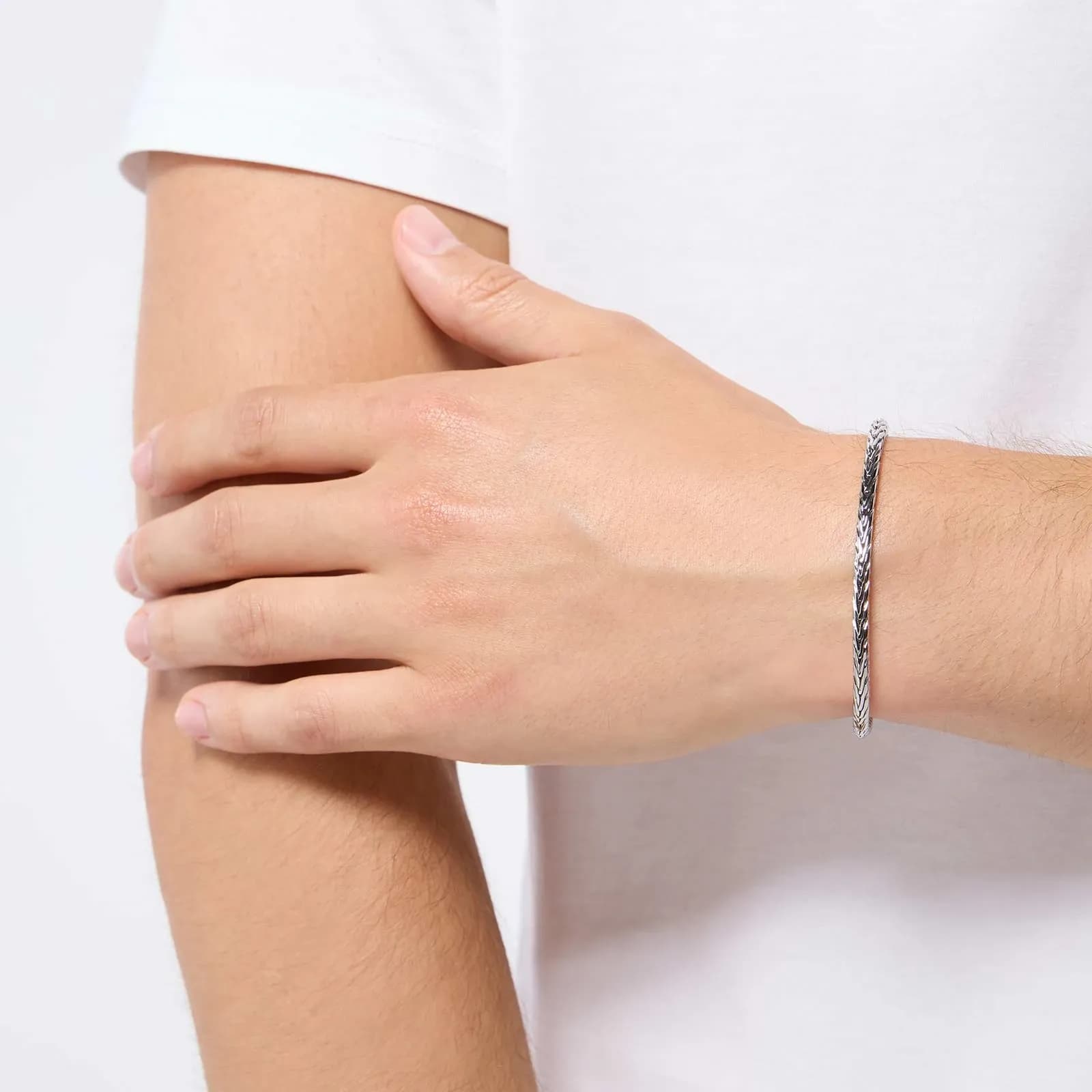 Stålarband herr -  3,5mm bred rund länk 2