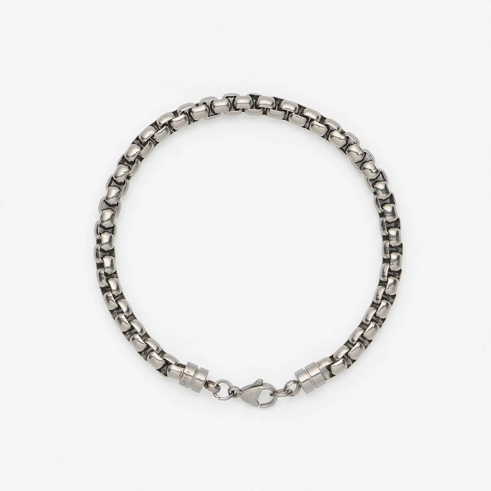 Stålarmband herr, box chain, 19cm