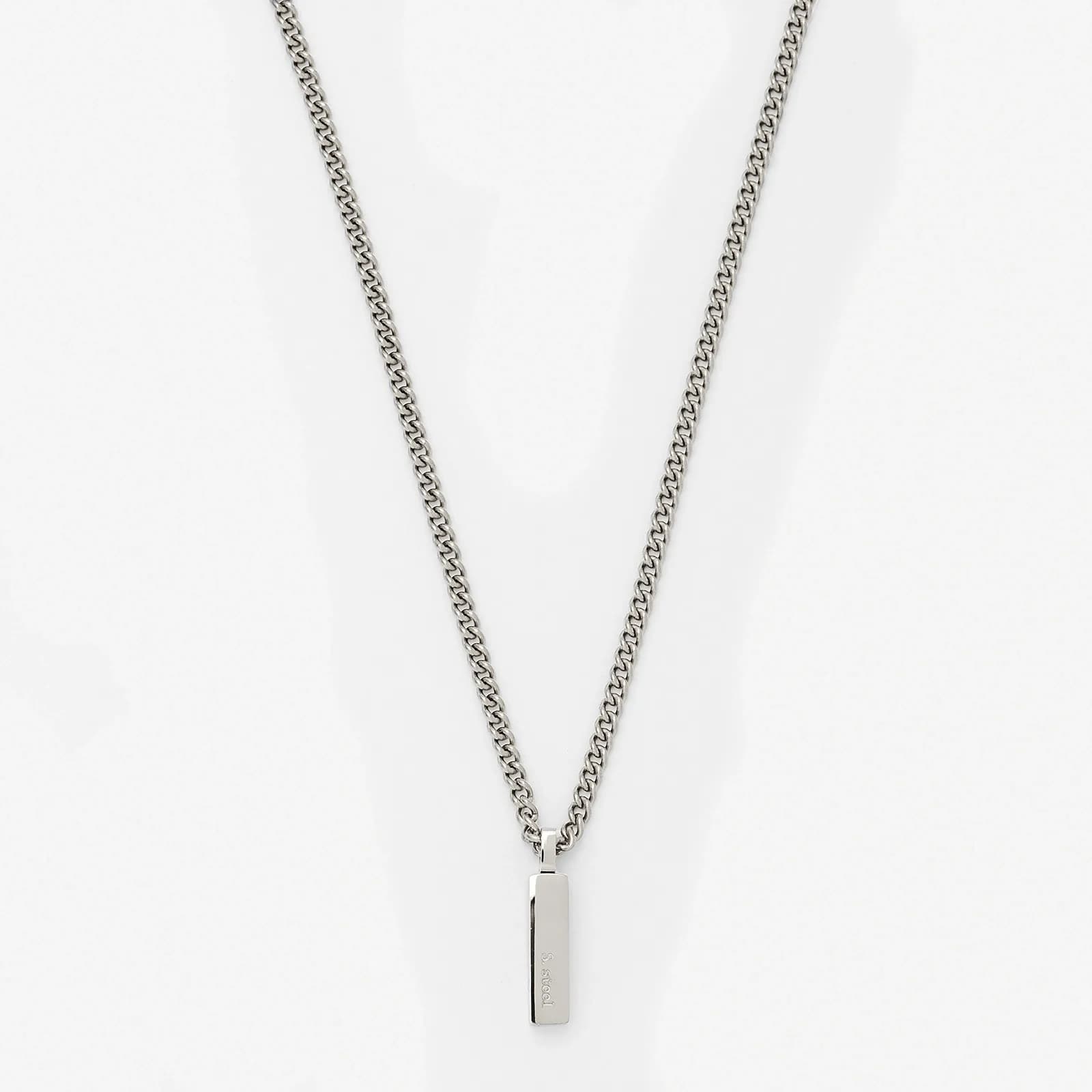 Stålhalsband herr 2mm pansar m bricka 55cm