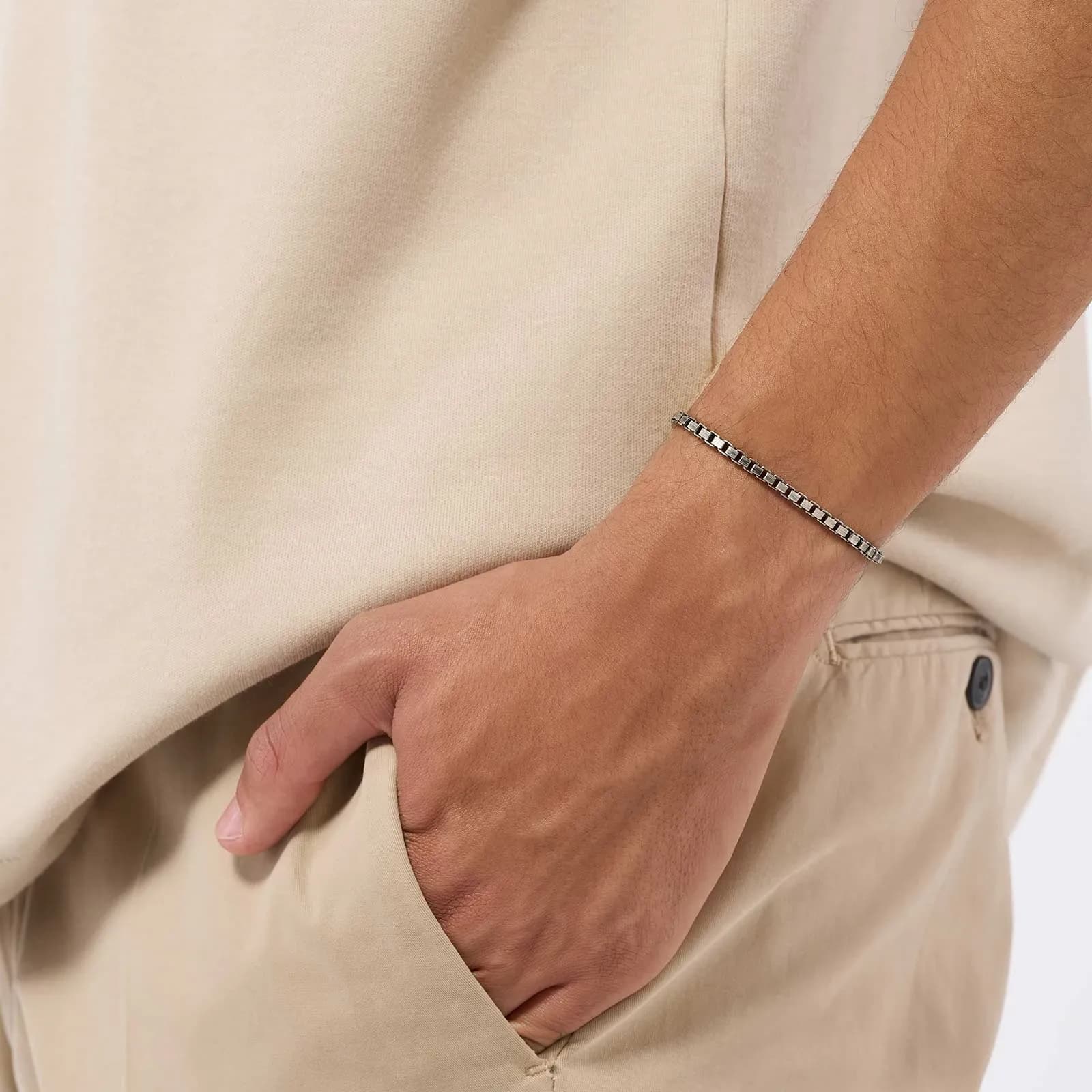 Silverarmband herr 3mm Venezia 20cm 2