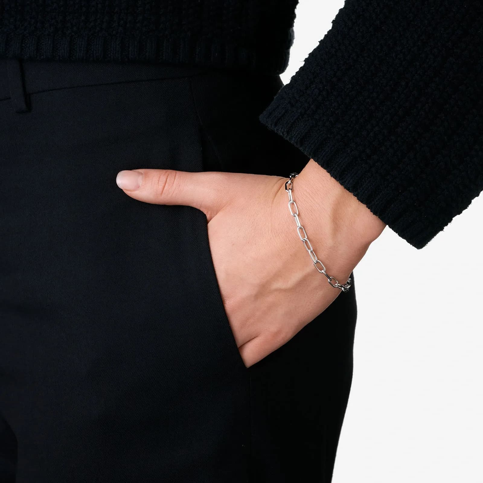 Silverarmband herr, ankarkedja 2