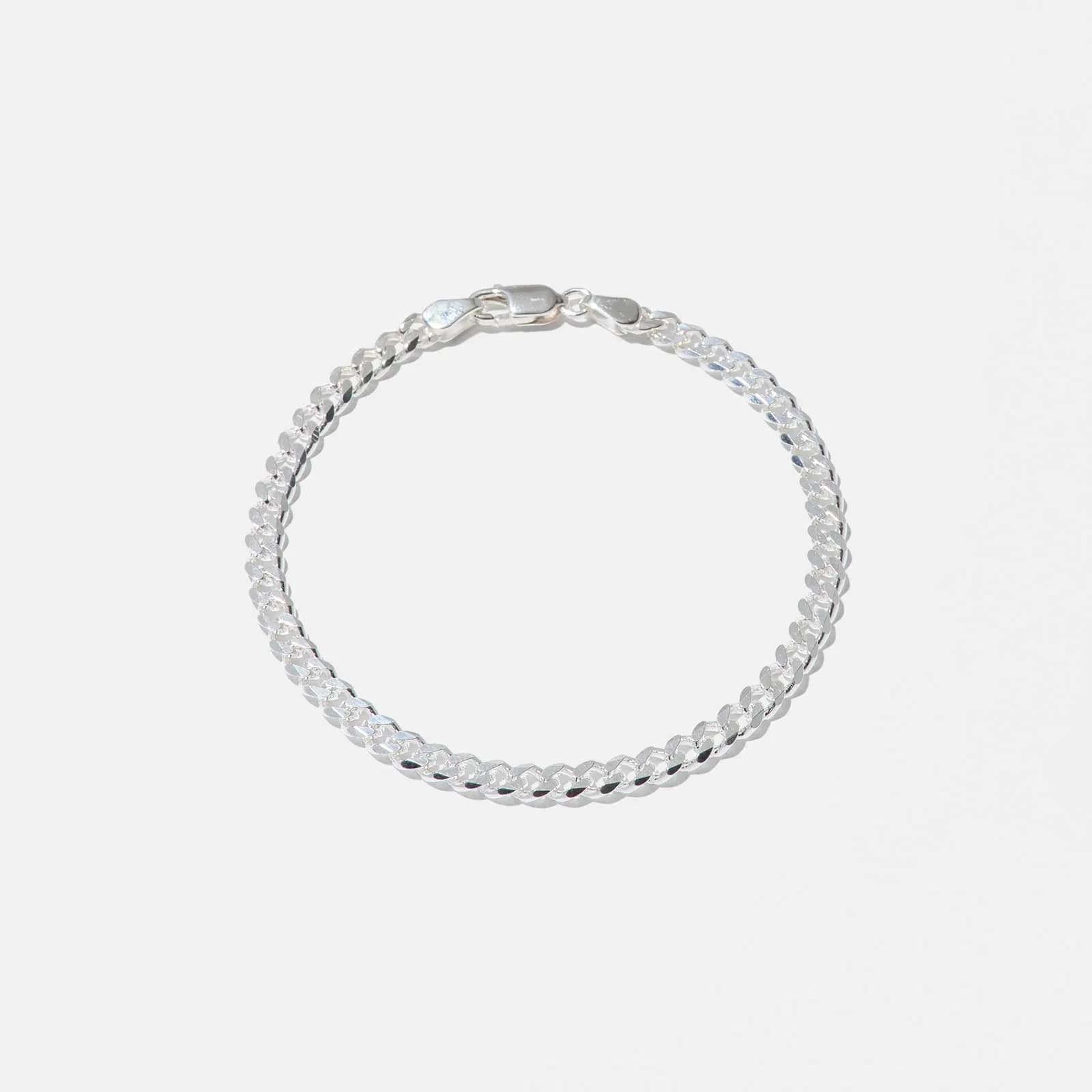 Silverarmband herr - pansarlänk 4mm