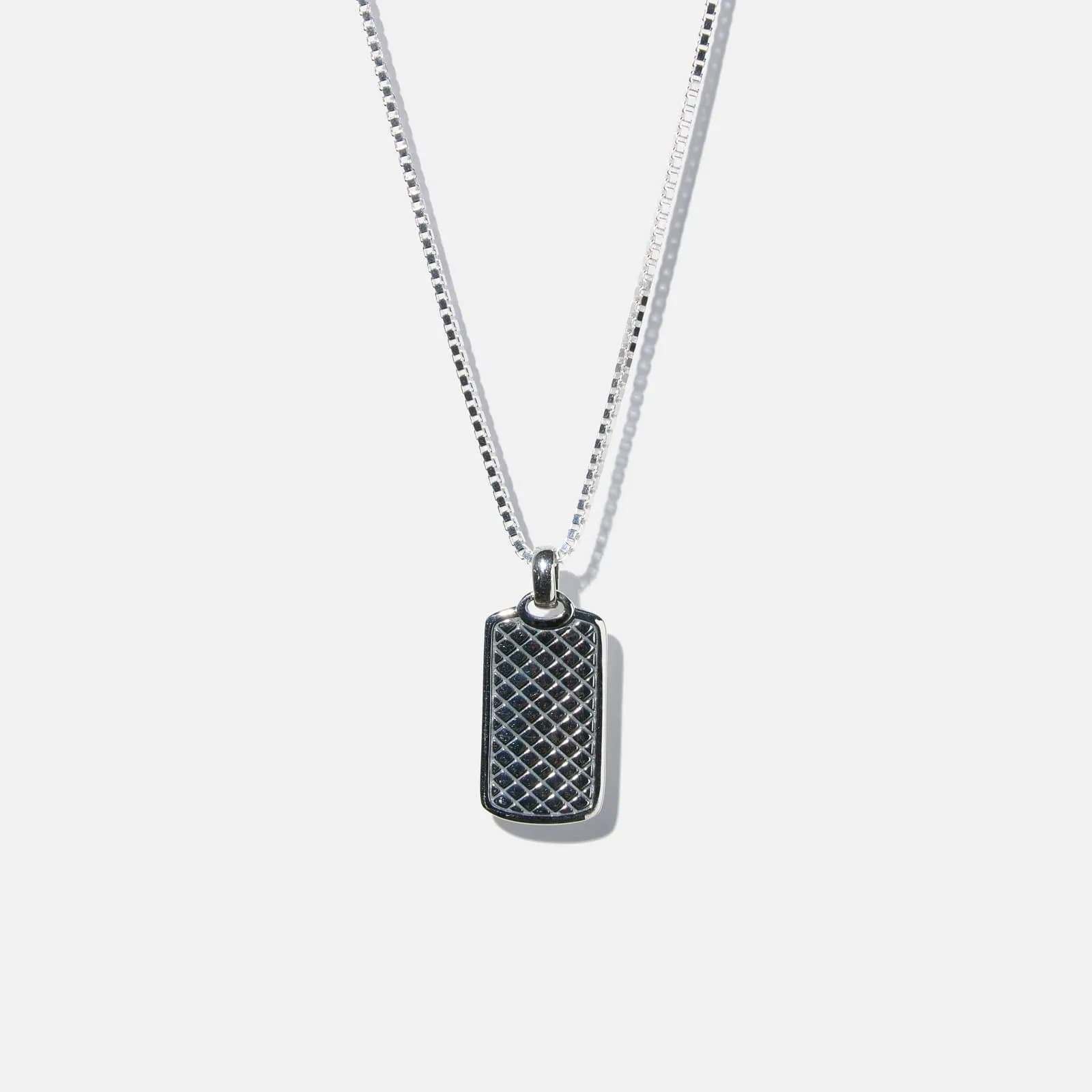 Silverhalsband herr - dogtag 55+5 cm