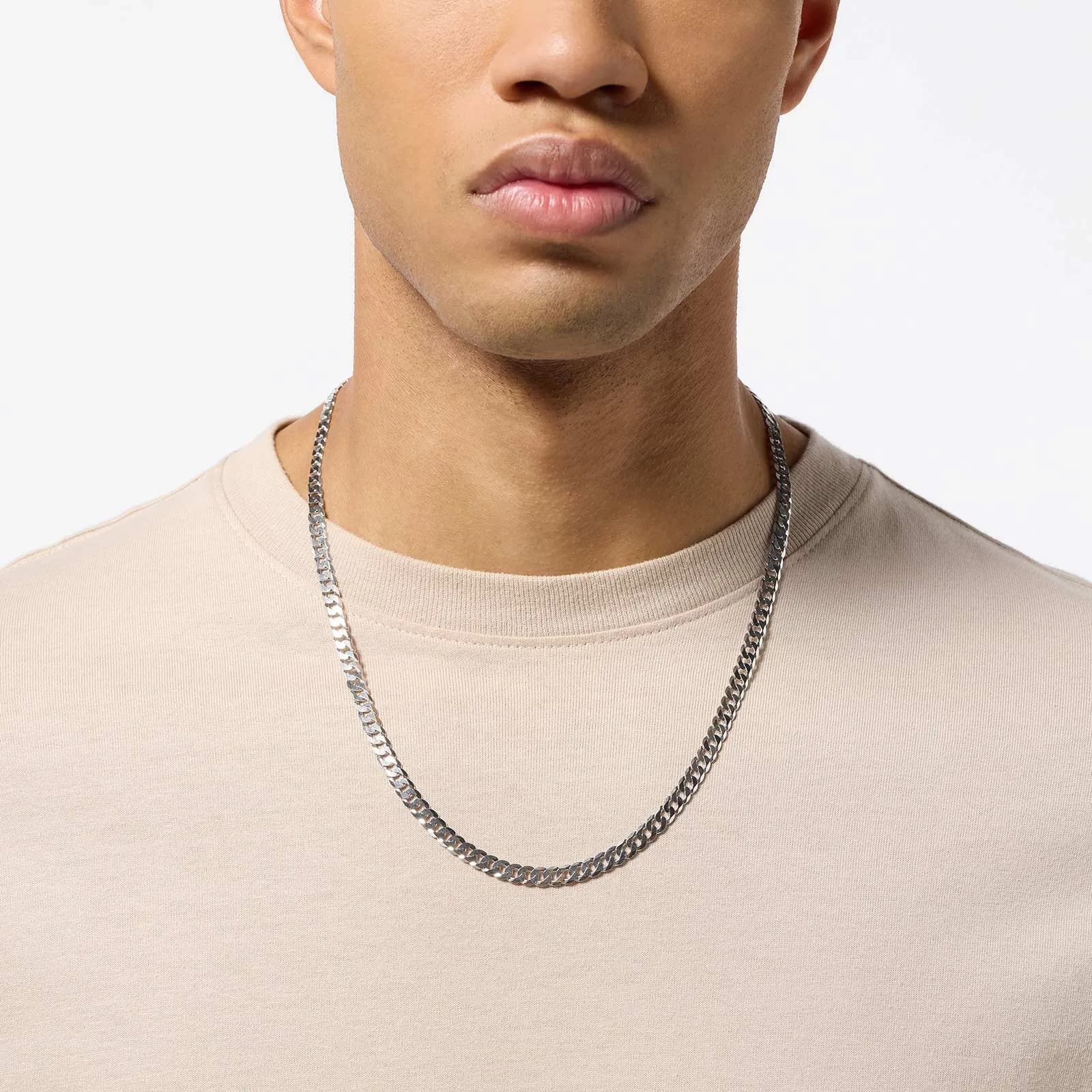 Silverhalsband herr 5,8mm pansar 2