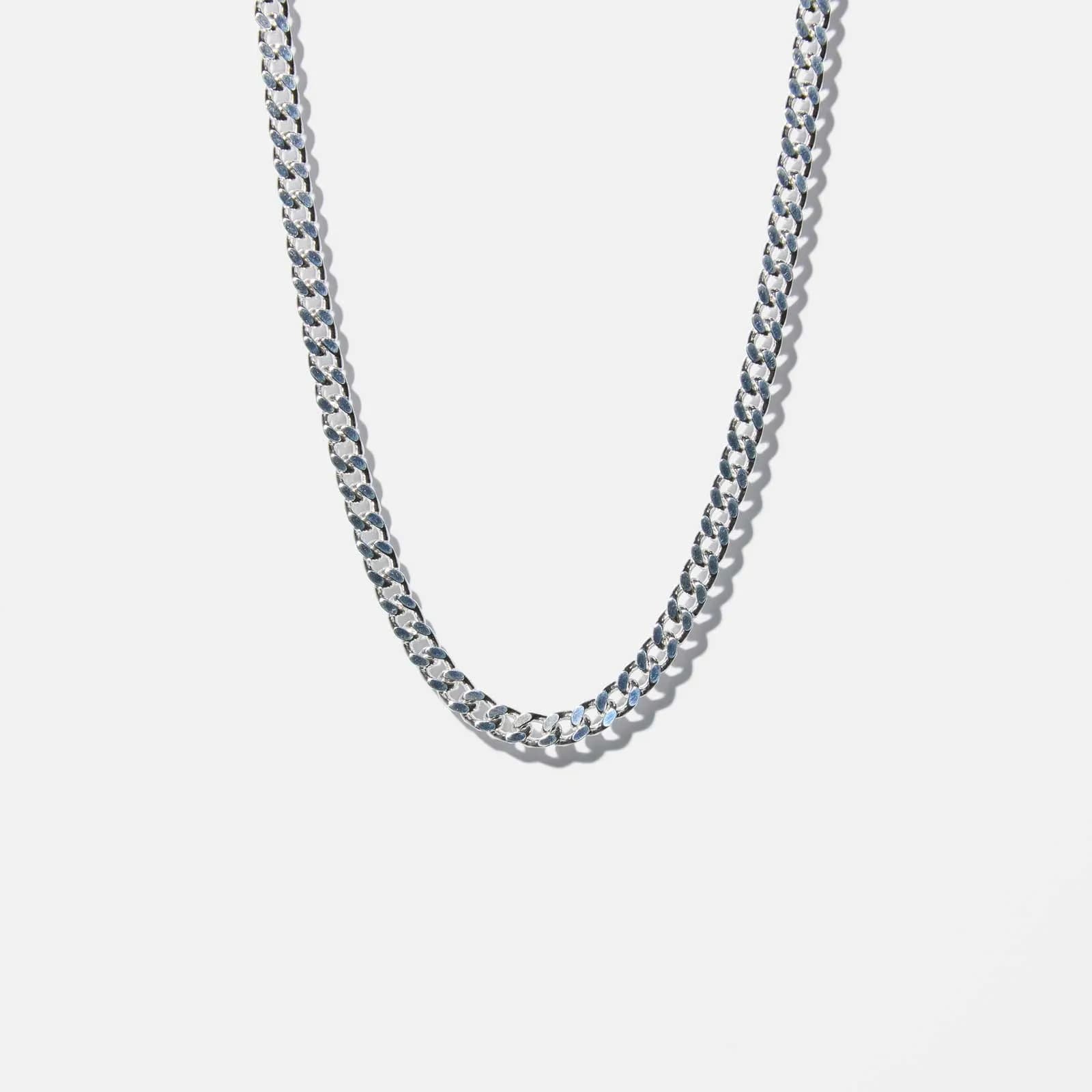 Silverhalsband herr - pansarkedja 55cm/4mm