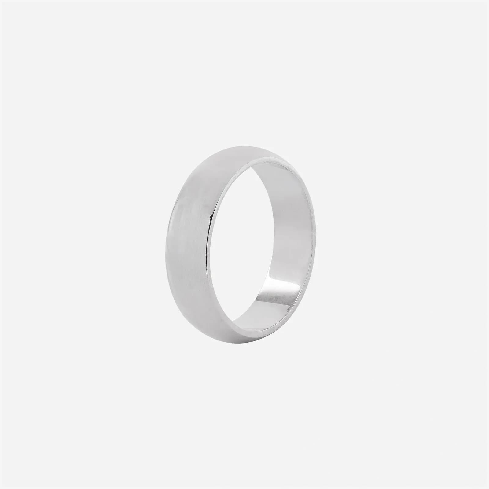 Silverring herr - kupad, 4 mm