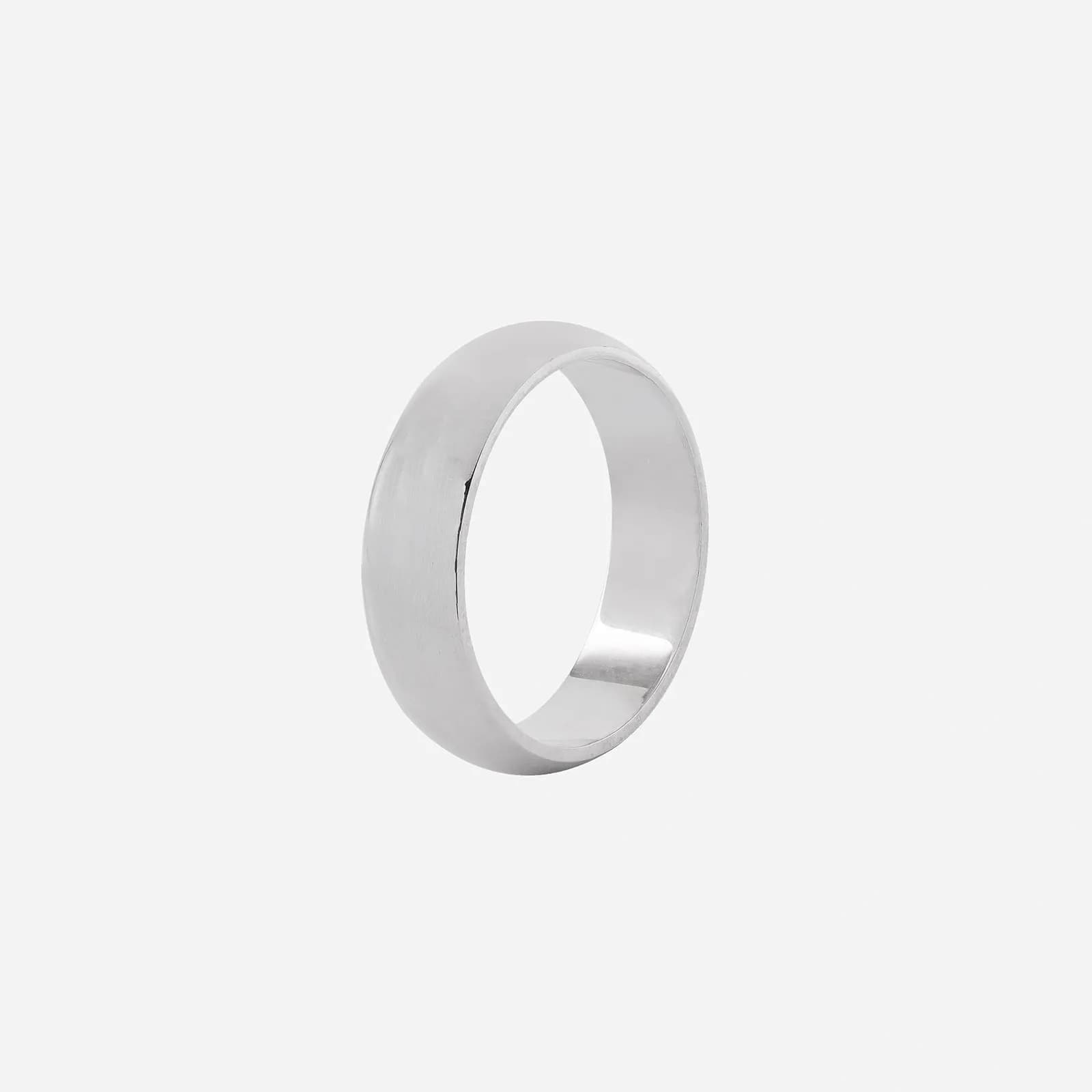 Silverring herr - kupad, 6 mm