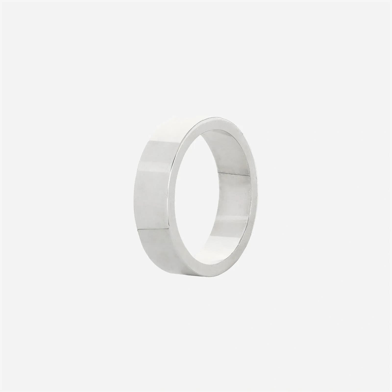 Silverring herr - rak, 6 mm
