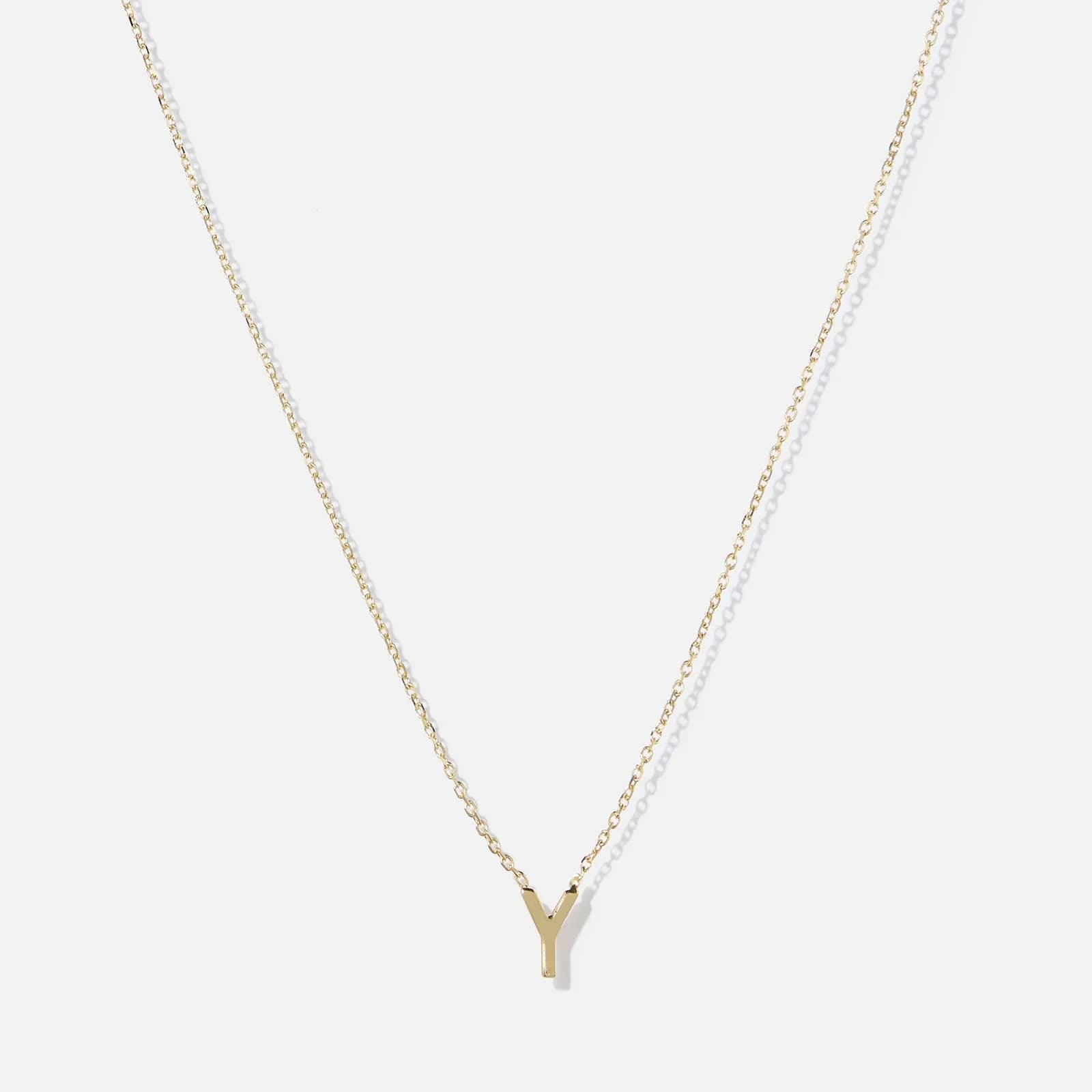 Halsband 9k guld - bokstav Y, 43cm