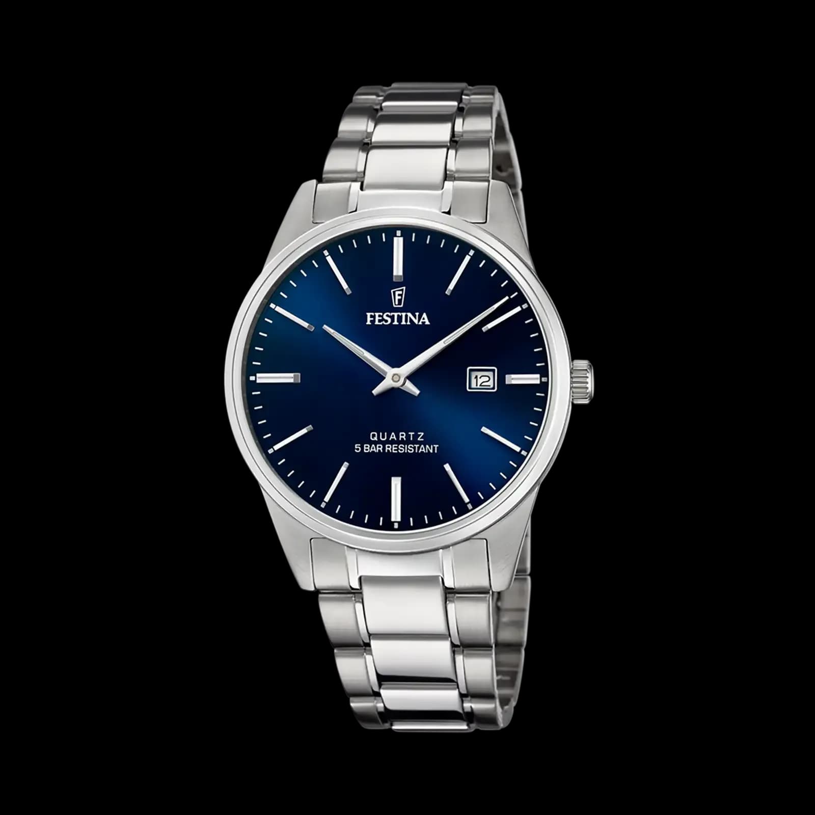 Festina Classic herrklocka blå/stål, metallband - F20511/3