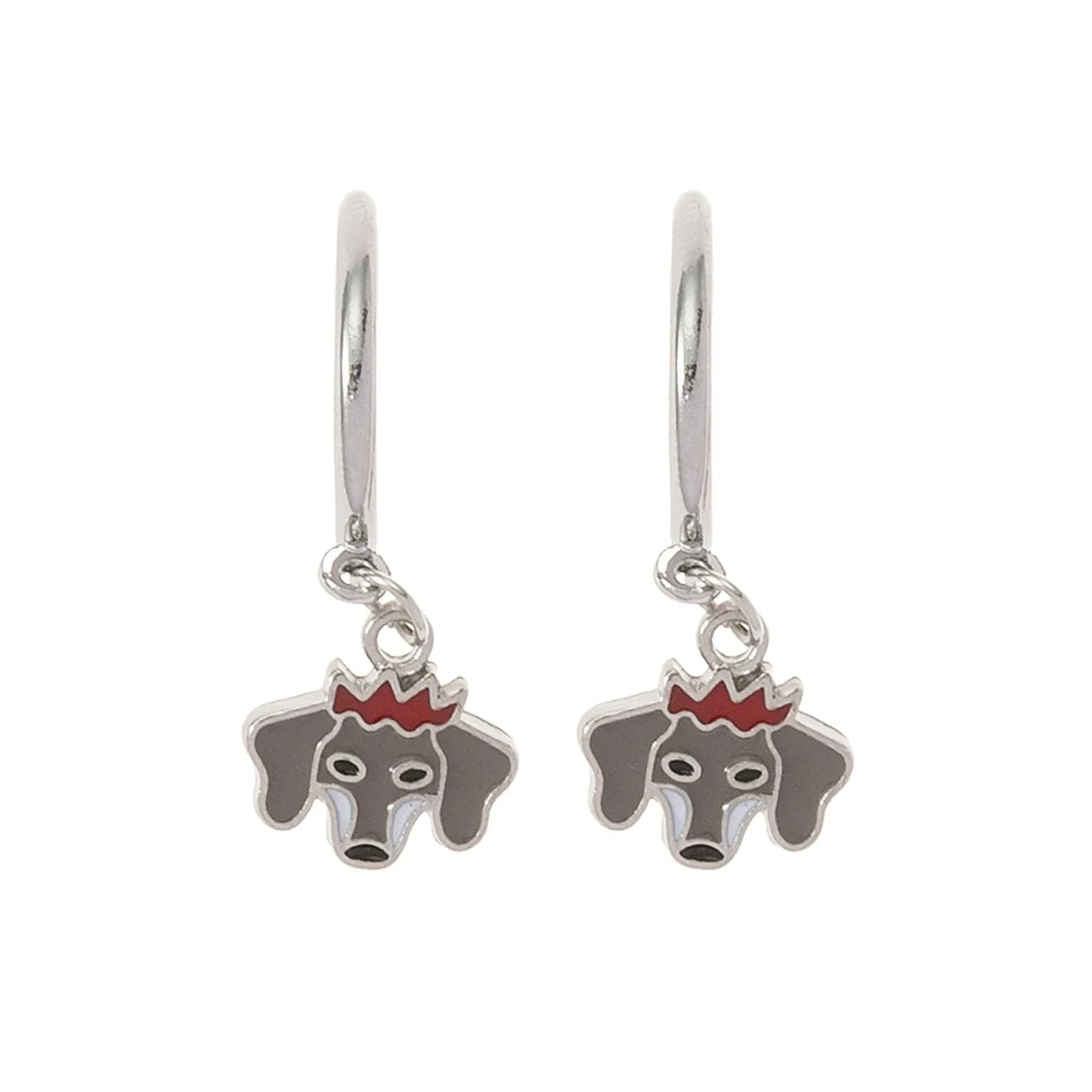 Silverfärgade örhängen, creoler hängande jultax - 1x3 cm