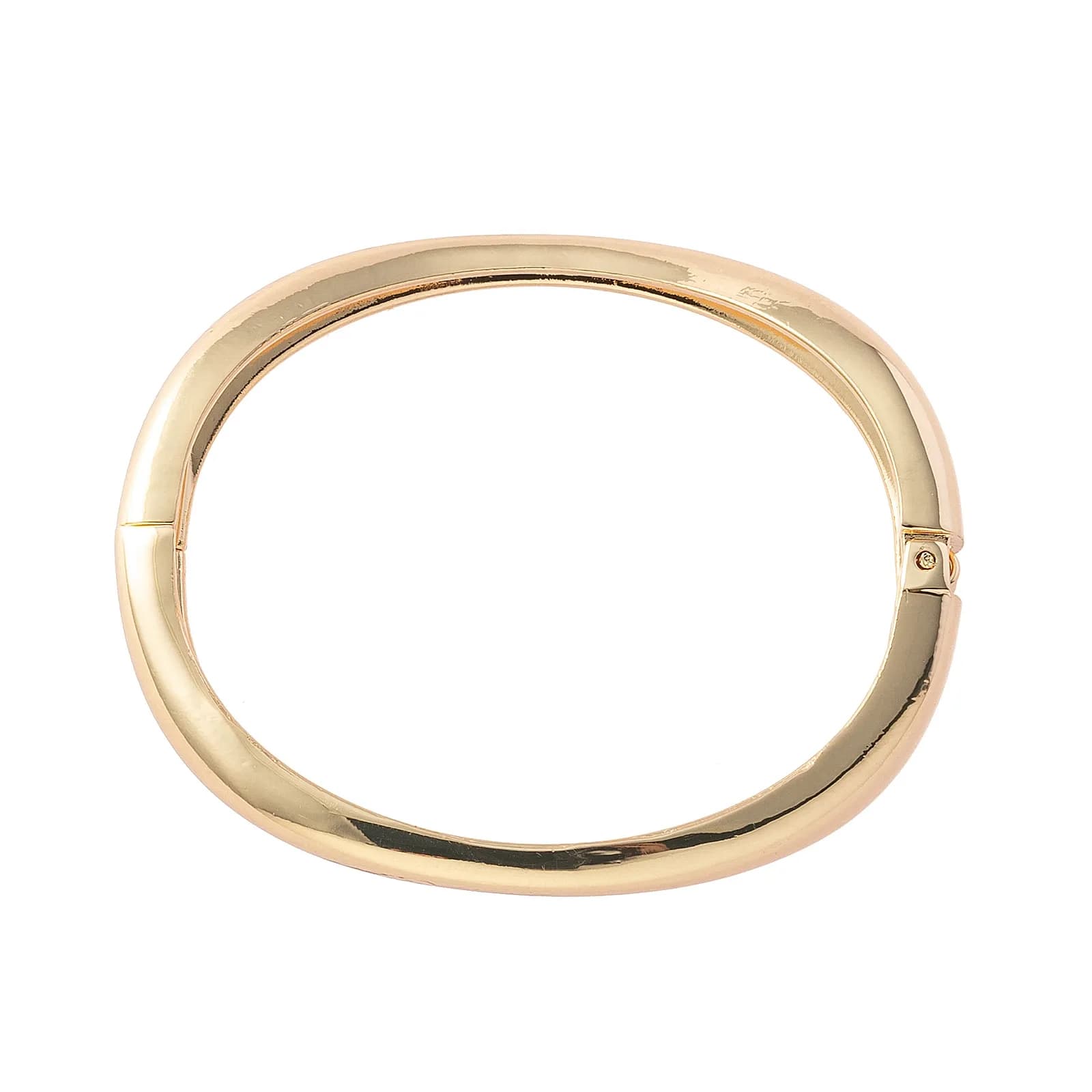 Guldfärgat armband, stelt med vågig form - 7x6 cm