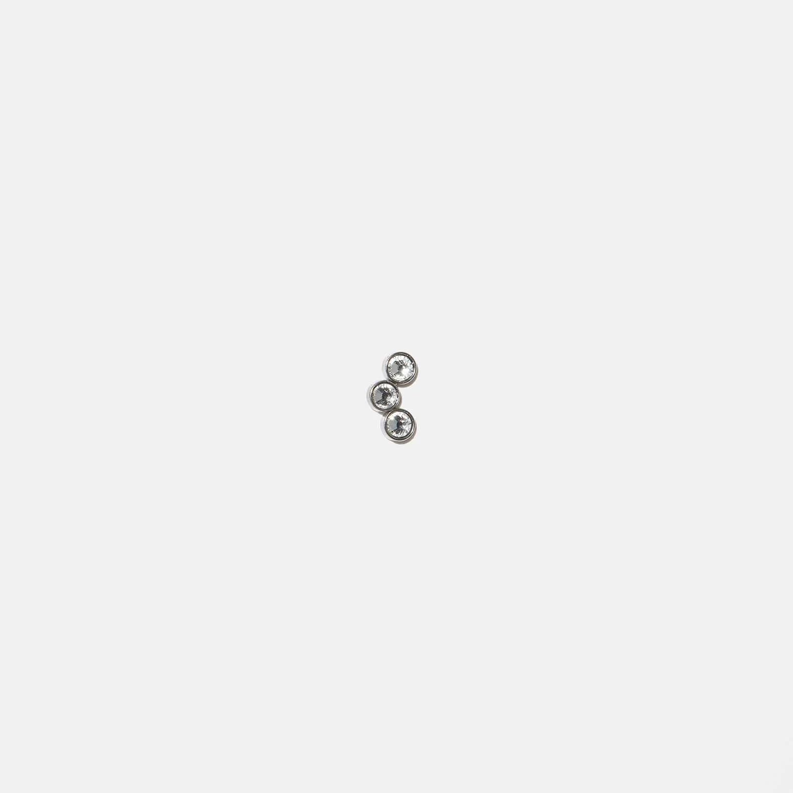 Ear Piercing i titanlegering - stud, tre stenar