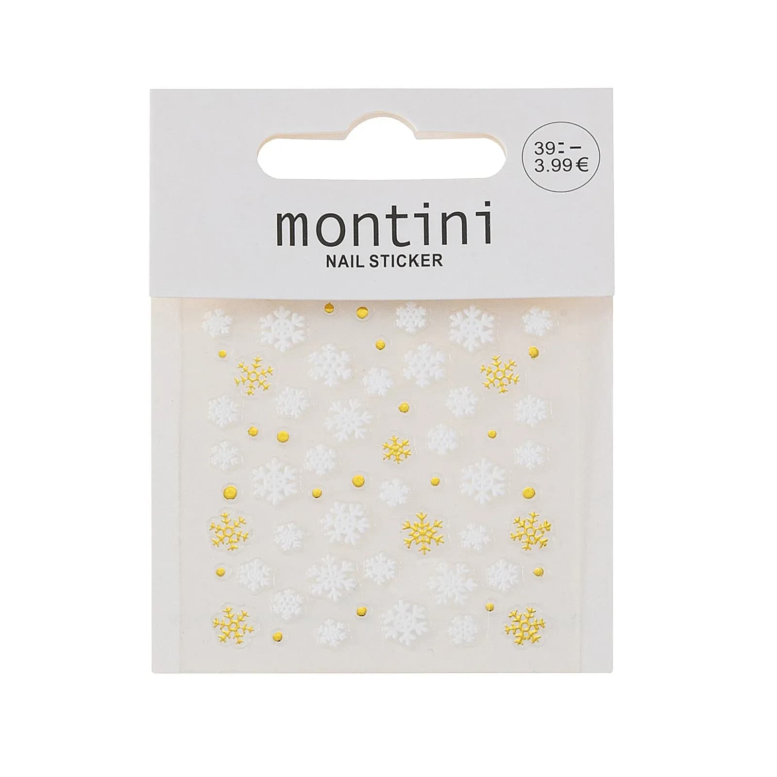 Vita nagelstickers, snöflingor - 8x13 cm