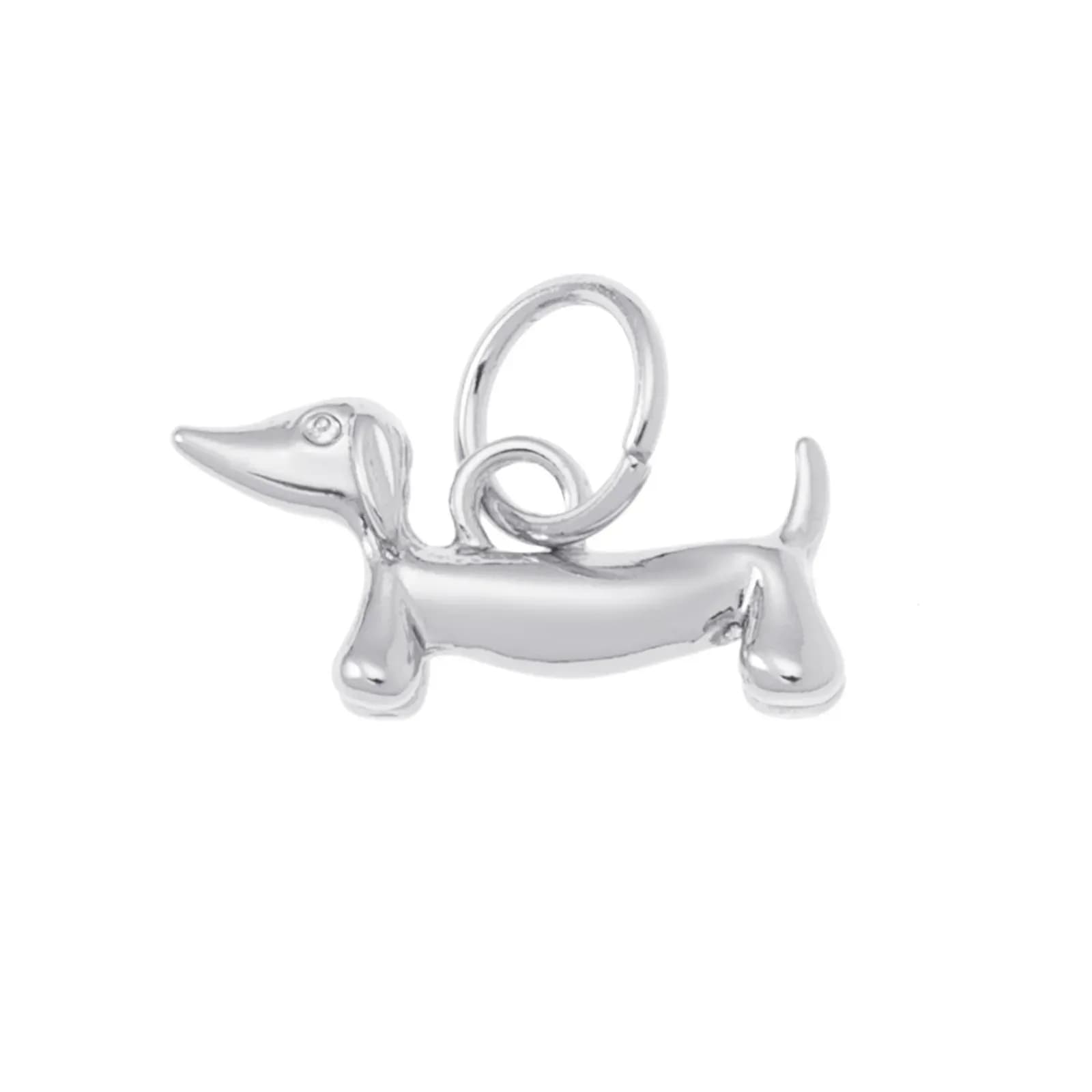 Silverfärgad armbandsberlock, hängande tax