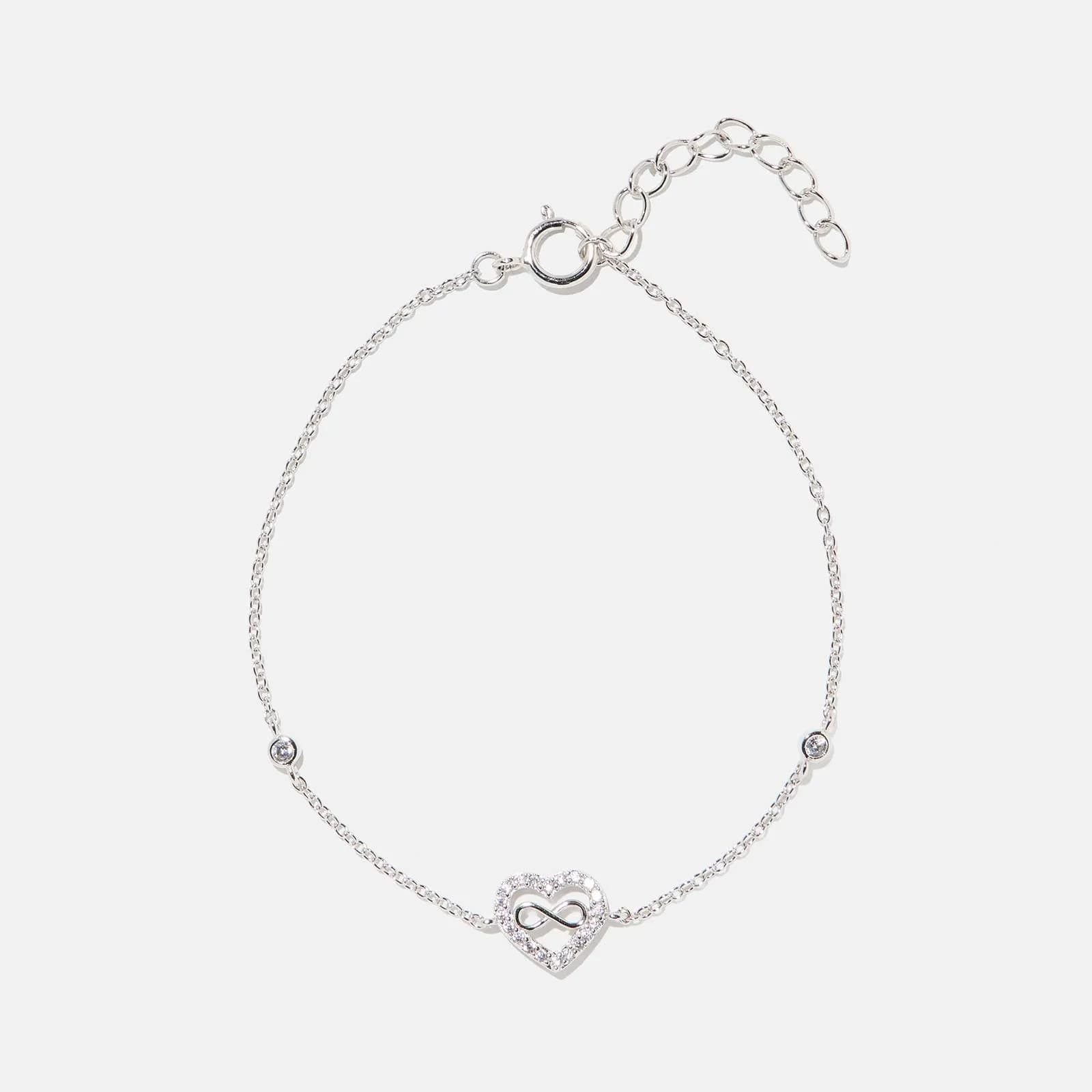 Armband dam, äkta silver - hjärta & infinity