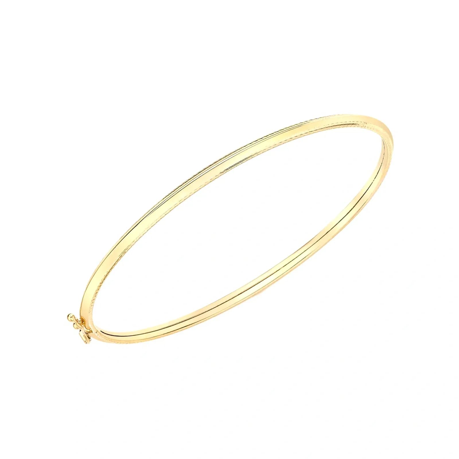 Armband dam 9k guld - slät bangle, 52mm